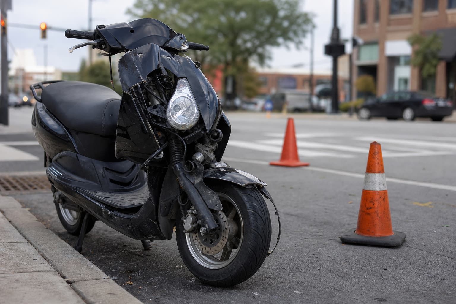 Moped Accidents accident scene in Fort Wayne — Delventhal Law Office responds
