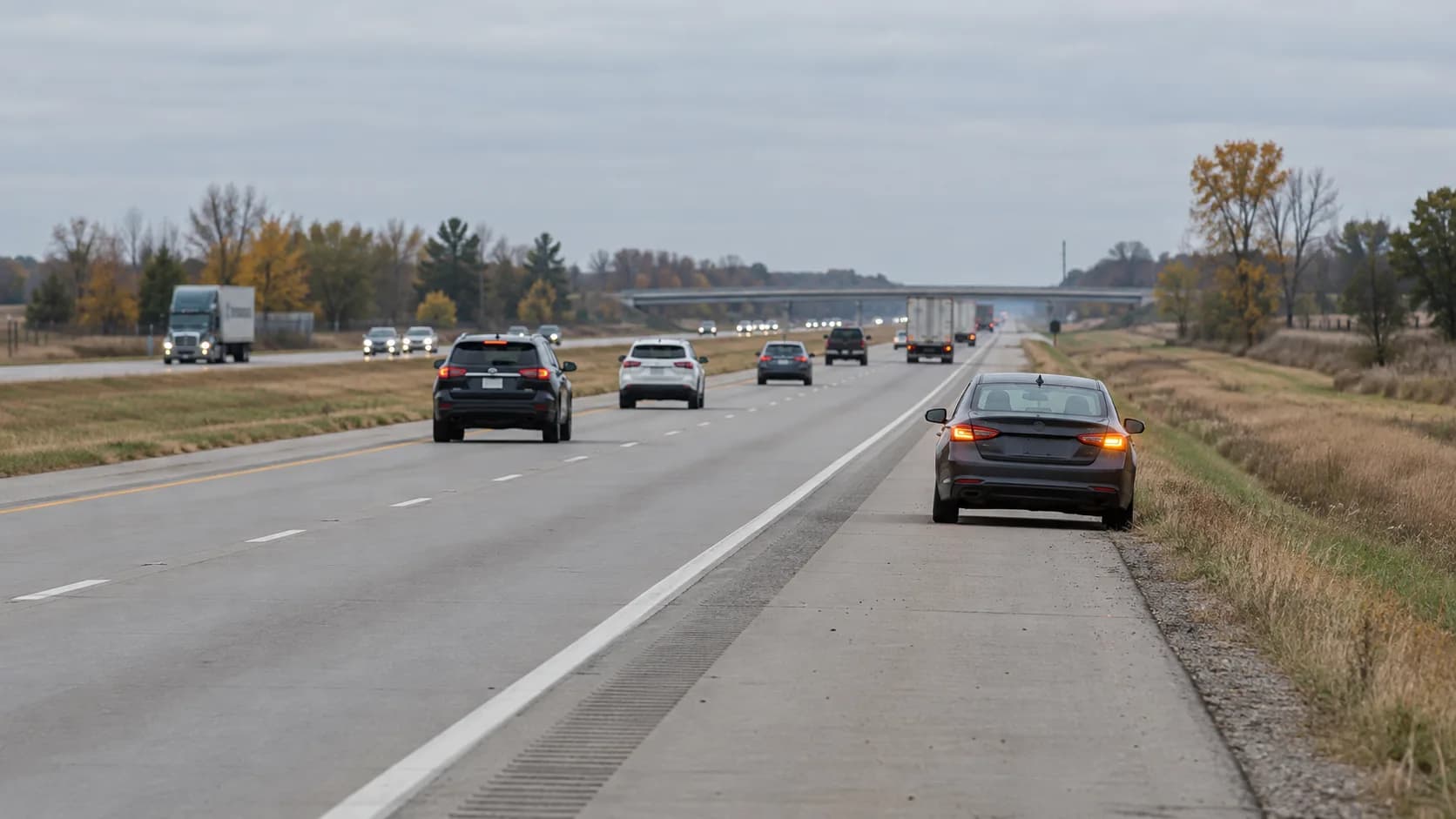 Crashes Caused by Vehicles Stopped on the Highway Shoulder in Indiana