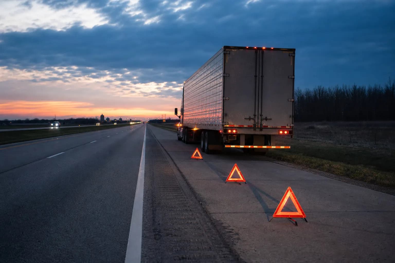 Rear-Ended a Disabled Semi: Federal Warning-Triangle Rules and Evidence in an Indiana Truck Claim