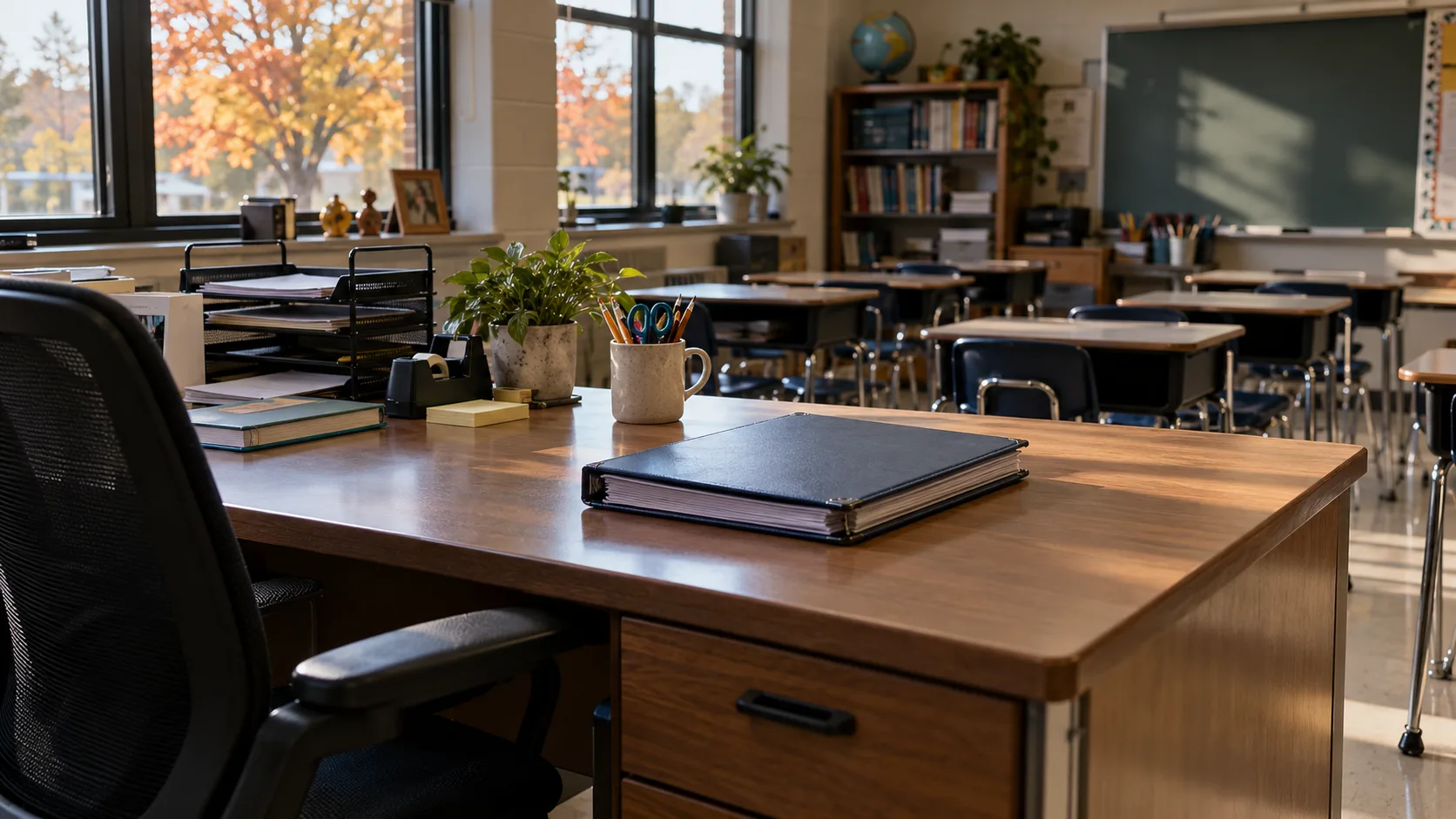 Illustration of an Indiana-style school setting