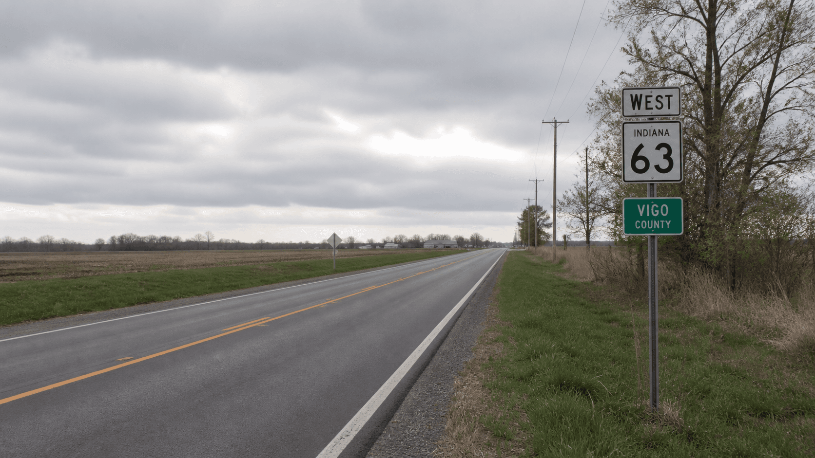 State Road 63 near Terre Haute in Vigo County, the roadway connected to a fatal crash and subsequent reckless homicide charges.