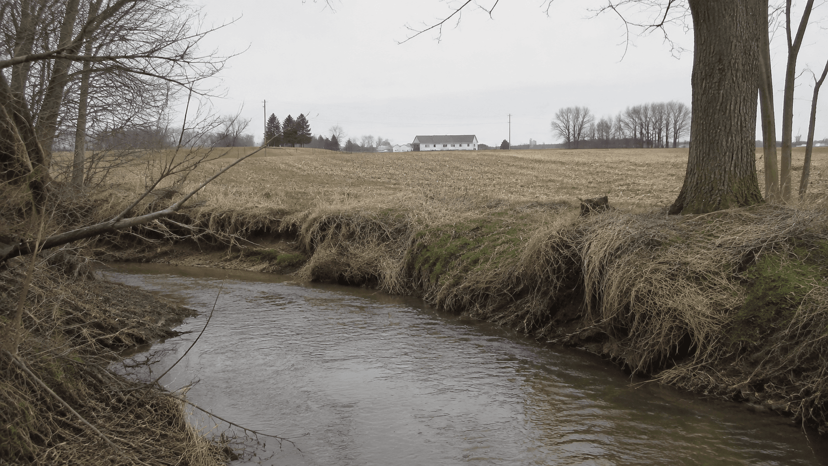 Farm property and creek near Wanatah in LaPorte County, where a couple's deaths were ruled an accidental electrocution.