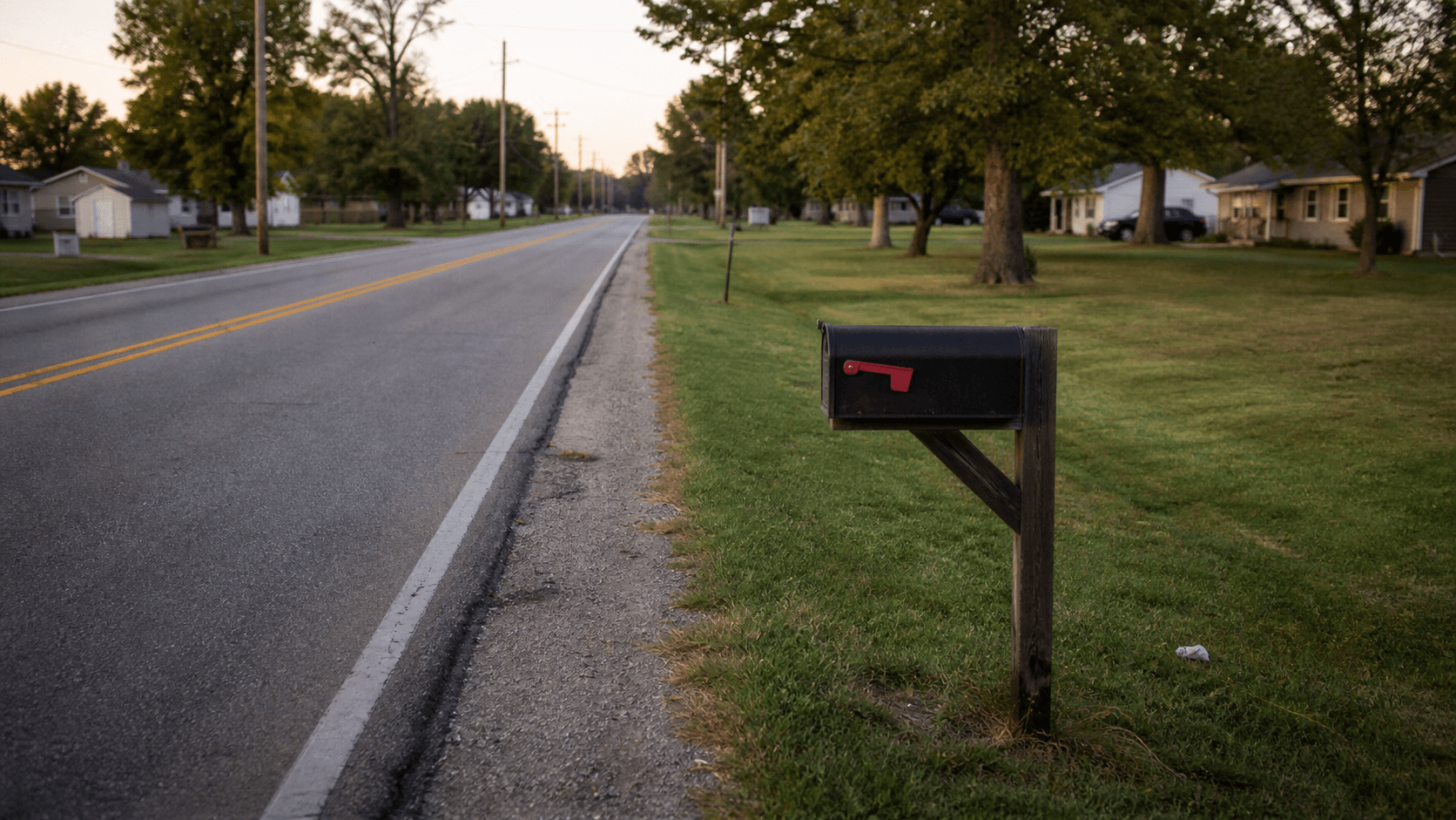 McFarland Road and a residential mailbox in Southport, Indiana, providing context for the reported pedestrian hit-and-run investigation.
