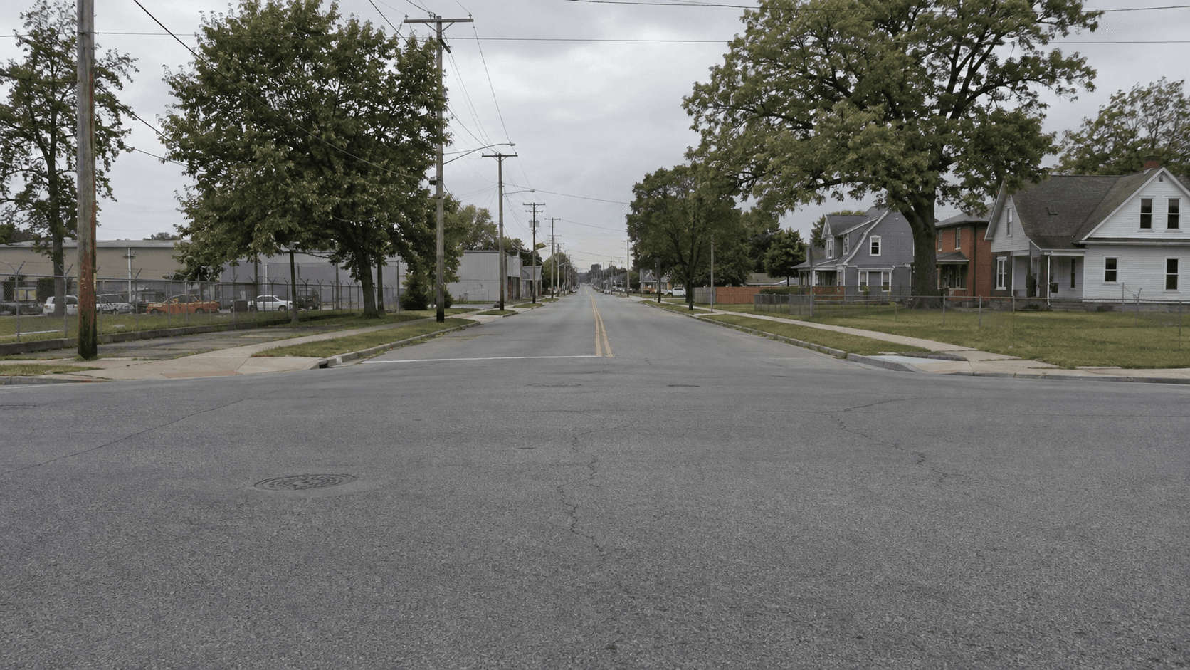 East Hanna Avenue and South Dearborn Street intersection in Indianapolis, Marion County, where a fatal motorcycle crash was reported.