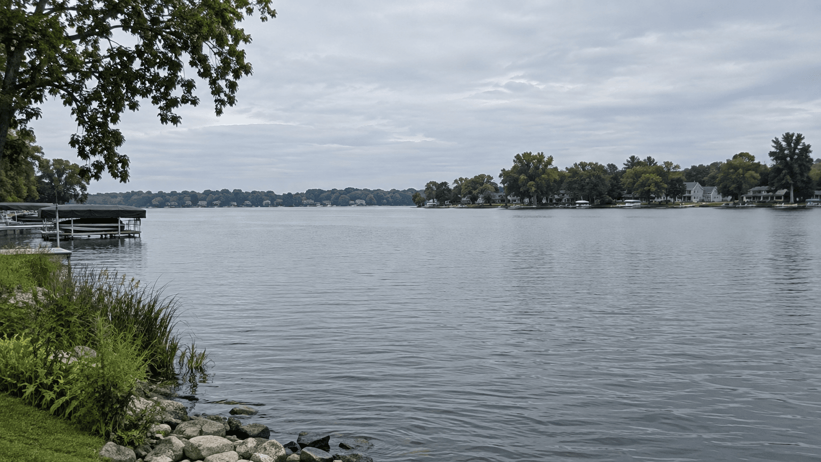 Lake Wawasee near Syracuse in Kosciusko County, where Indiana conservation officers investigated a drowning.