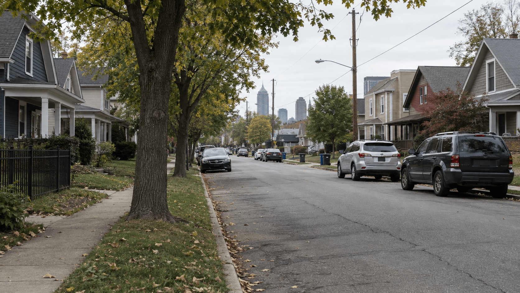 Streetscape near Orange Street in Indianapolis, Marion County, where a shooting injury was reported and remains under investigation.