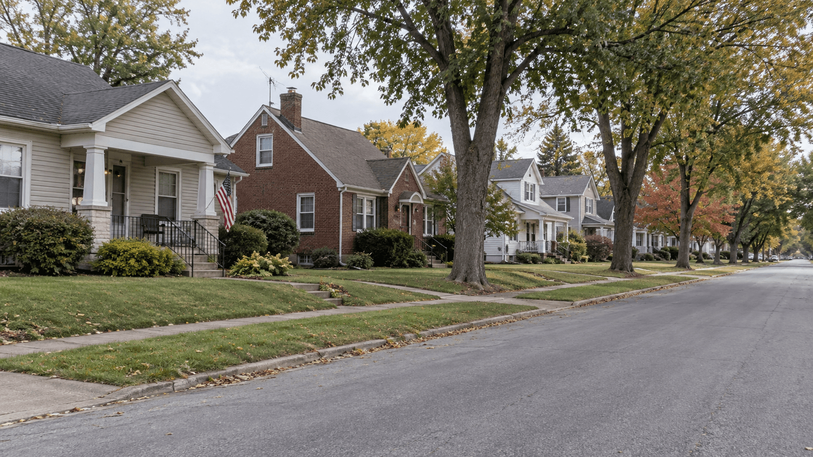 Residential street in Evansville, Indiana, representing the North Second Avenue area where a child drowning was reported.