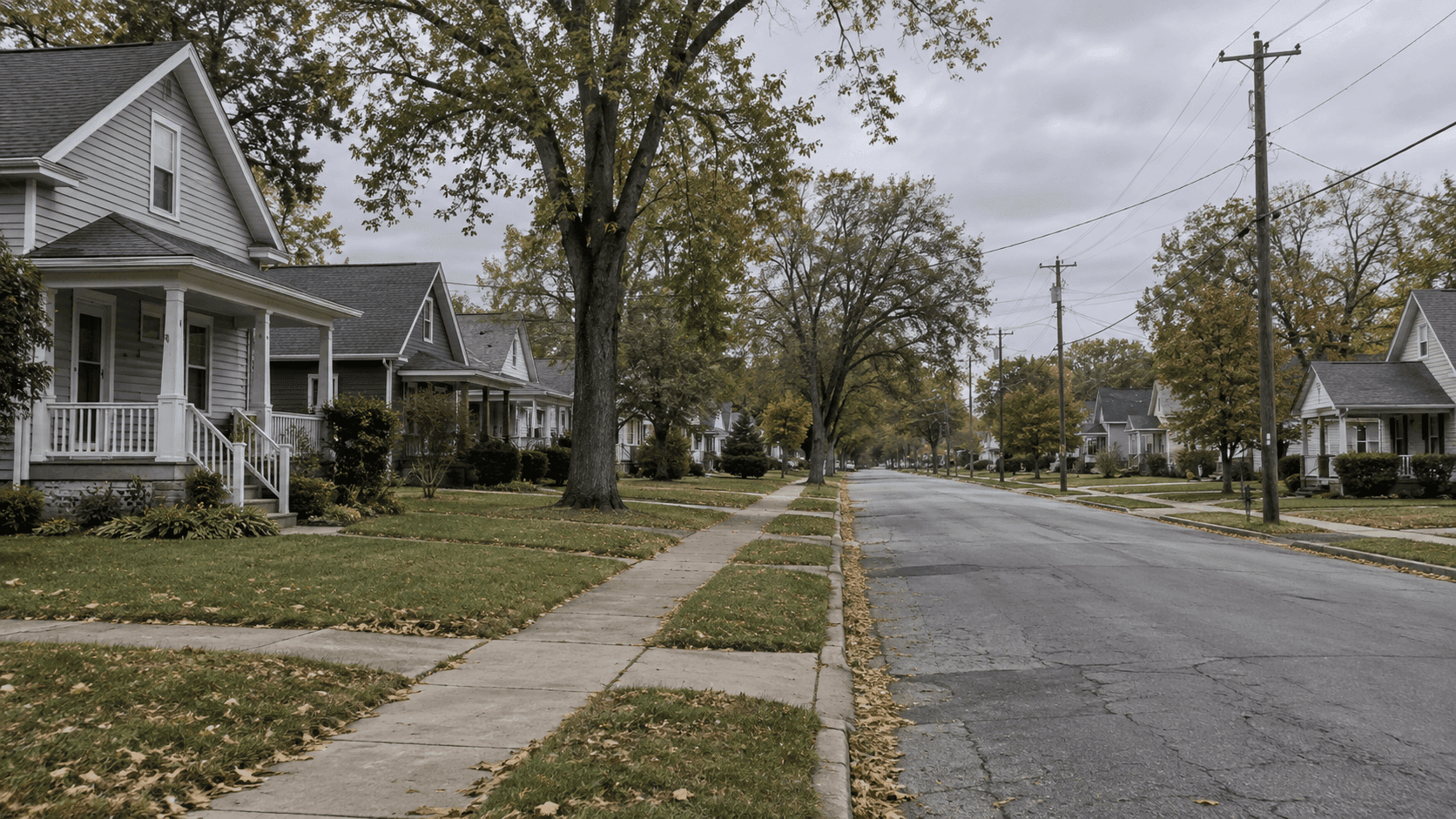 Bissell Street en South Bend, St. Joseph County, donde la policía investiga un tiroteo que causó tres muertes.