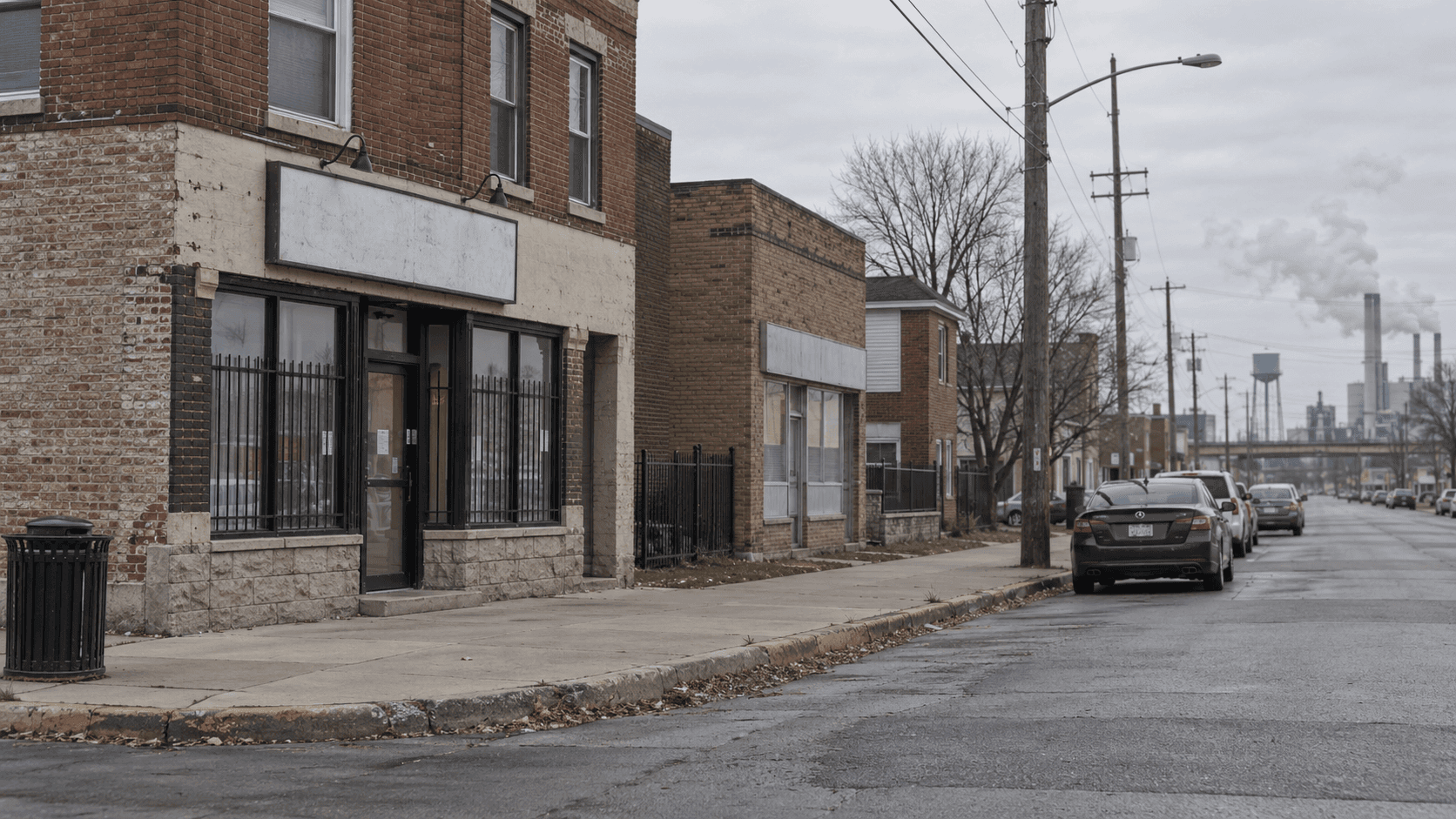 Commercial streetscape in East Chicago, Lake County, representing the location of the fatal shooting case discussed in this update.