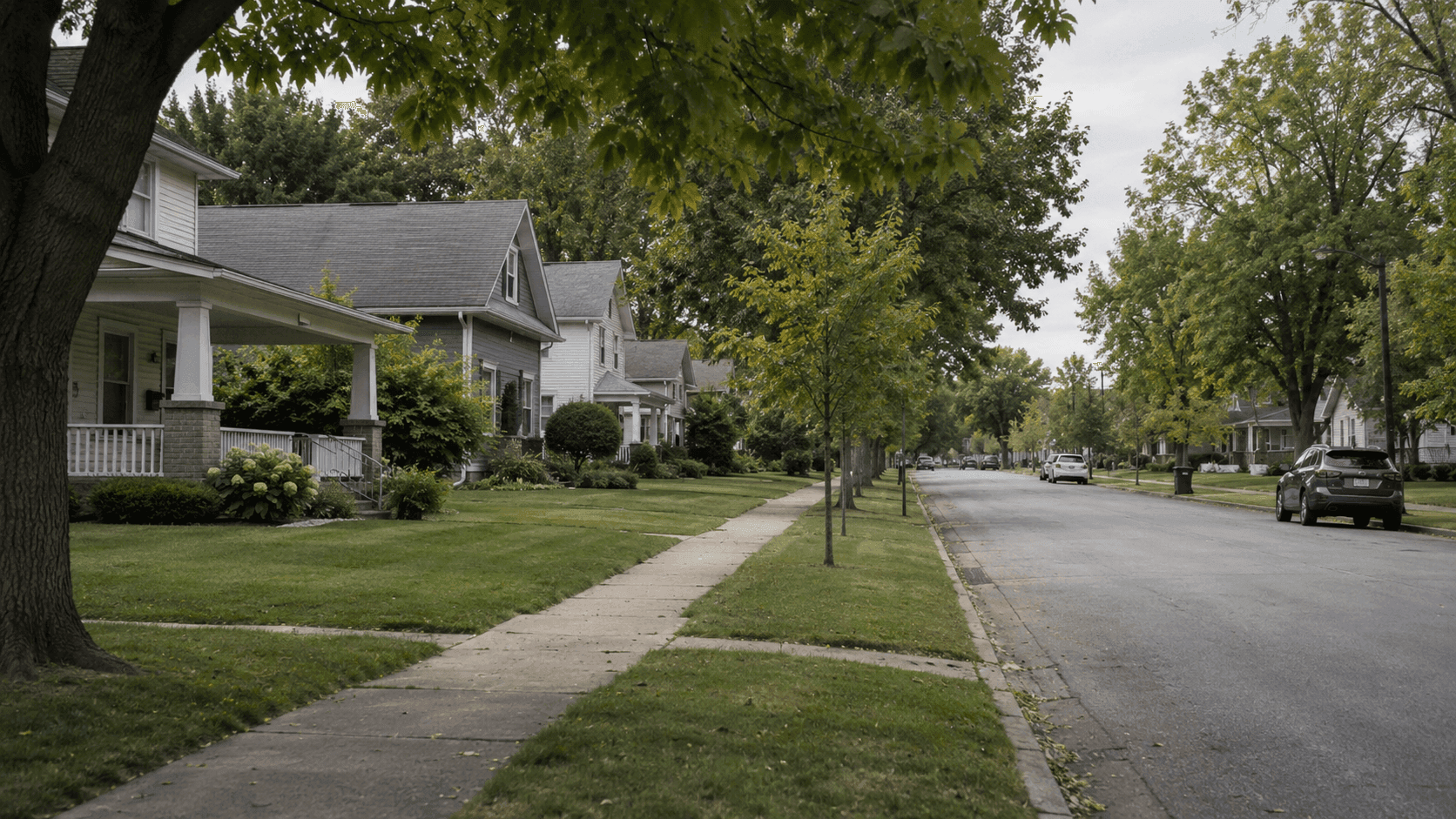Residential street in Franklin, Indiana, representing the Aberdeen Drive location connected to the 2006 Johnson County homicide case.