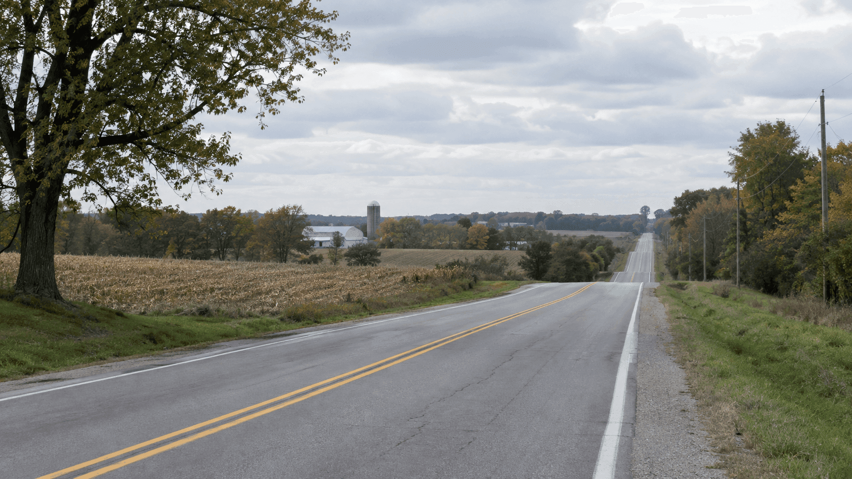 Rural stretch of U.S. 231 south of Lafayette in Tippecanoe County, where a fatal single-vehicle crash was reported.