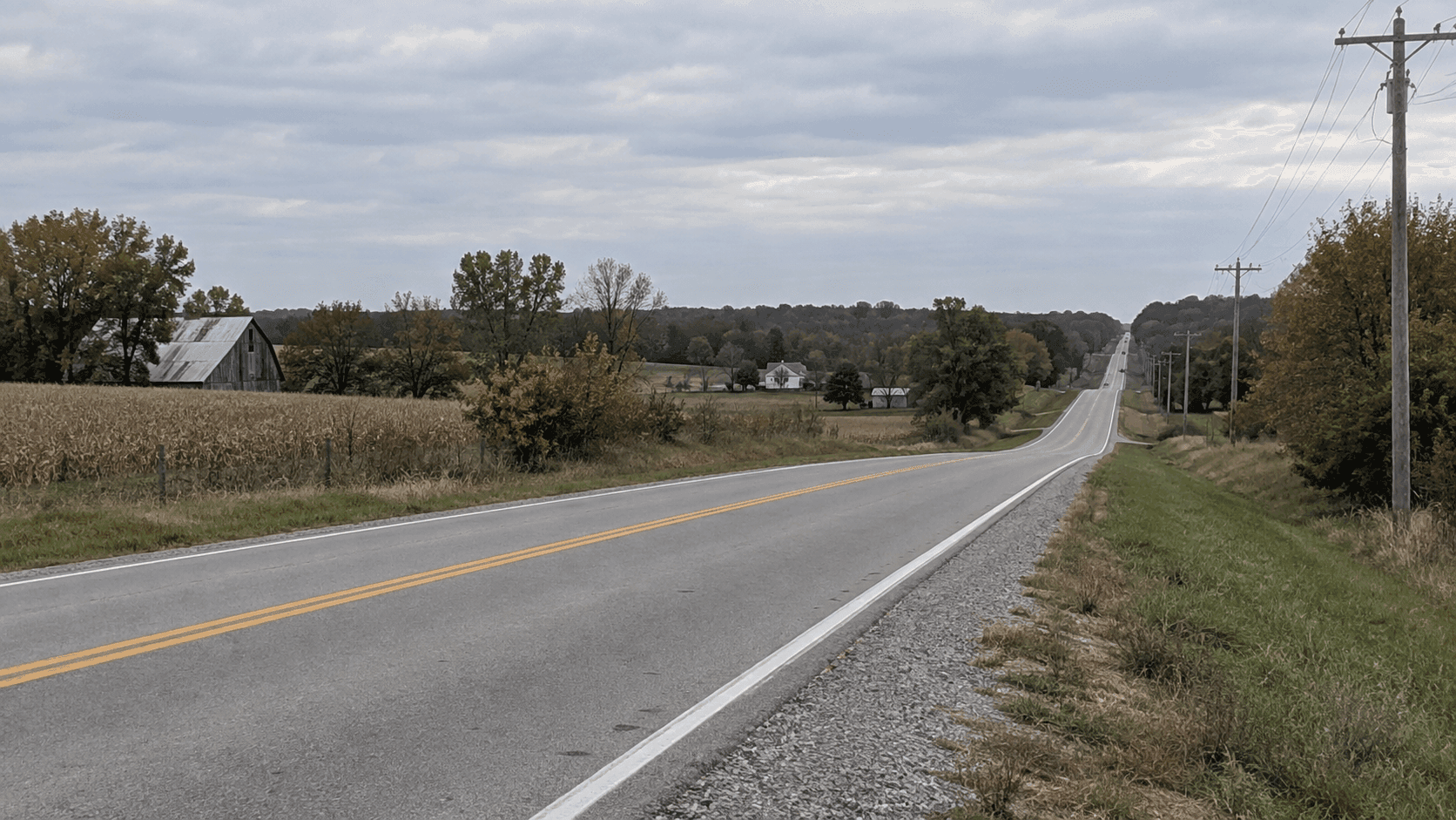 U.S. 36 near Rockville in Parke County, where a motorcycle rear-end crash injured a driver and passenger.