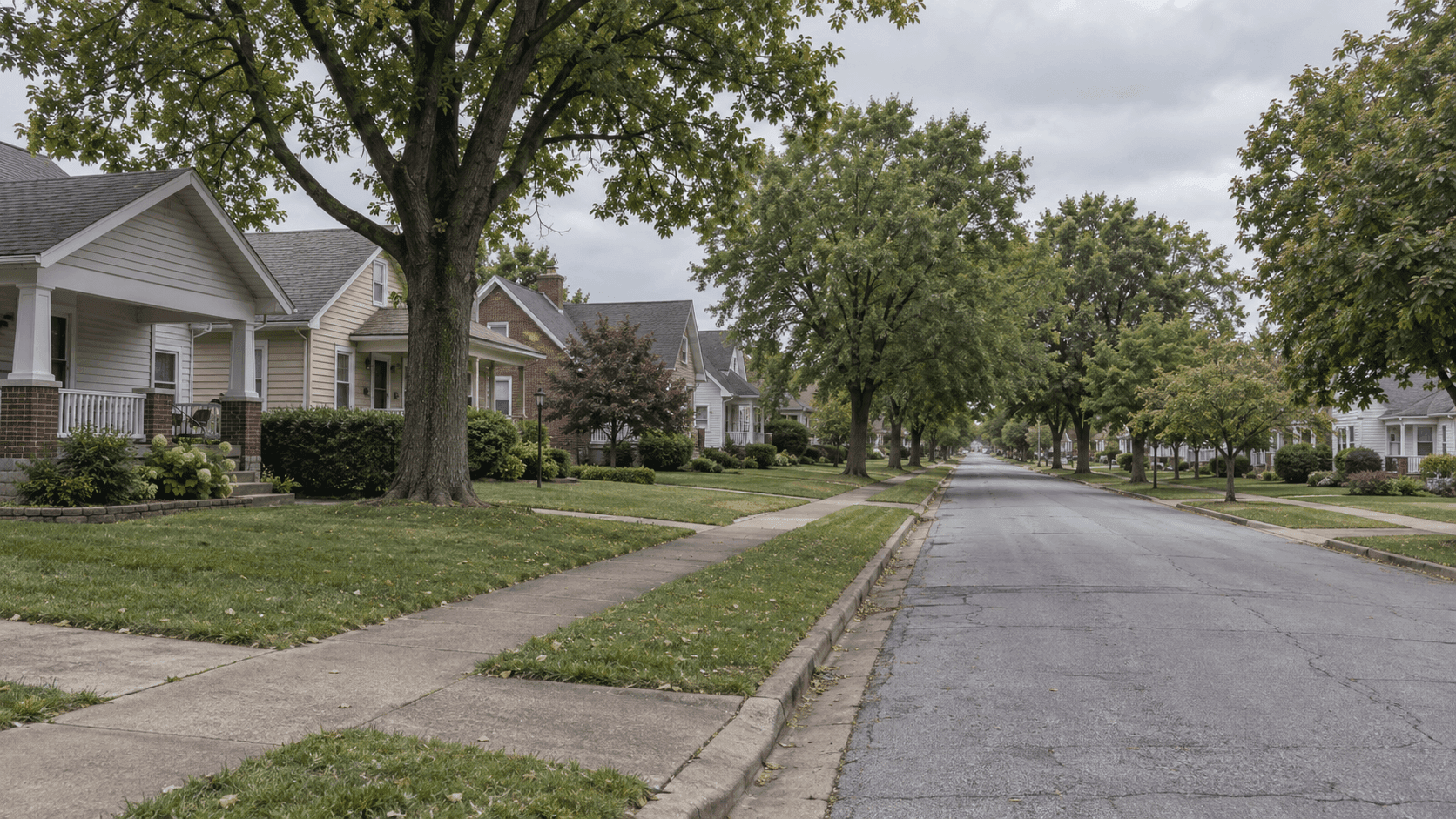 Residential street scene in Evansville, Indiana, representing the area of the reported E. Illinois Street shooting investigation.