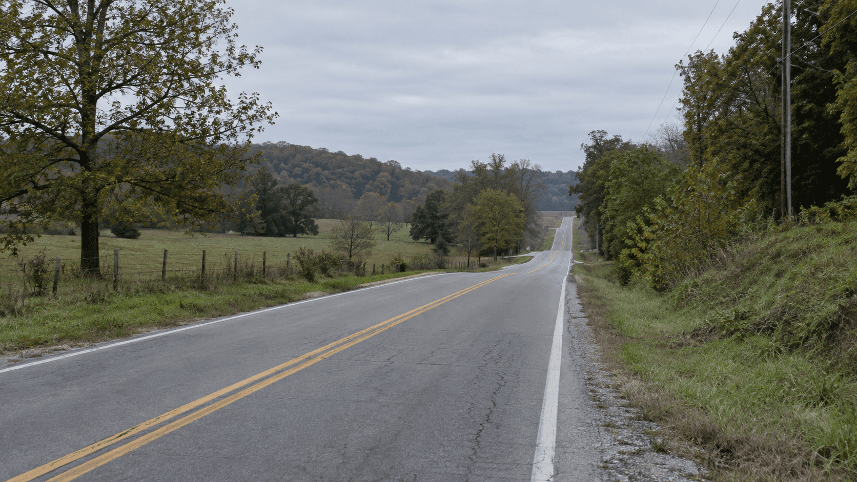 Mount Pleasant Road in Bedford, Lawrence County, where a fatal crash was reported in the 100 block.