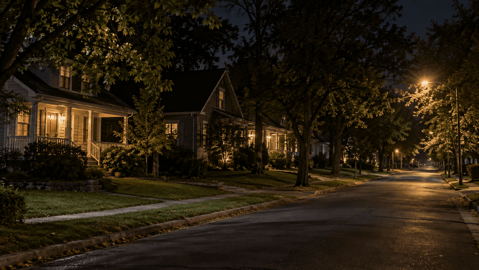 Residential street in Bloomington, Monroe County, providing context for a reported deck collapse during a gathering on North Bryan.