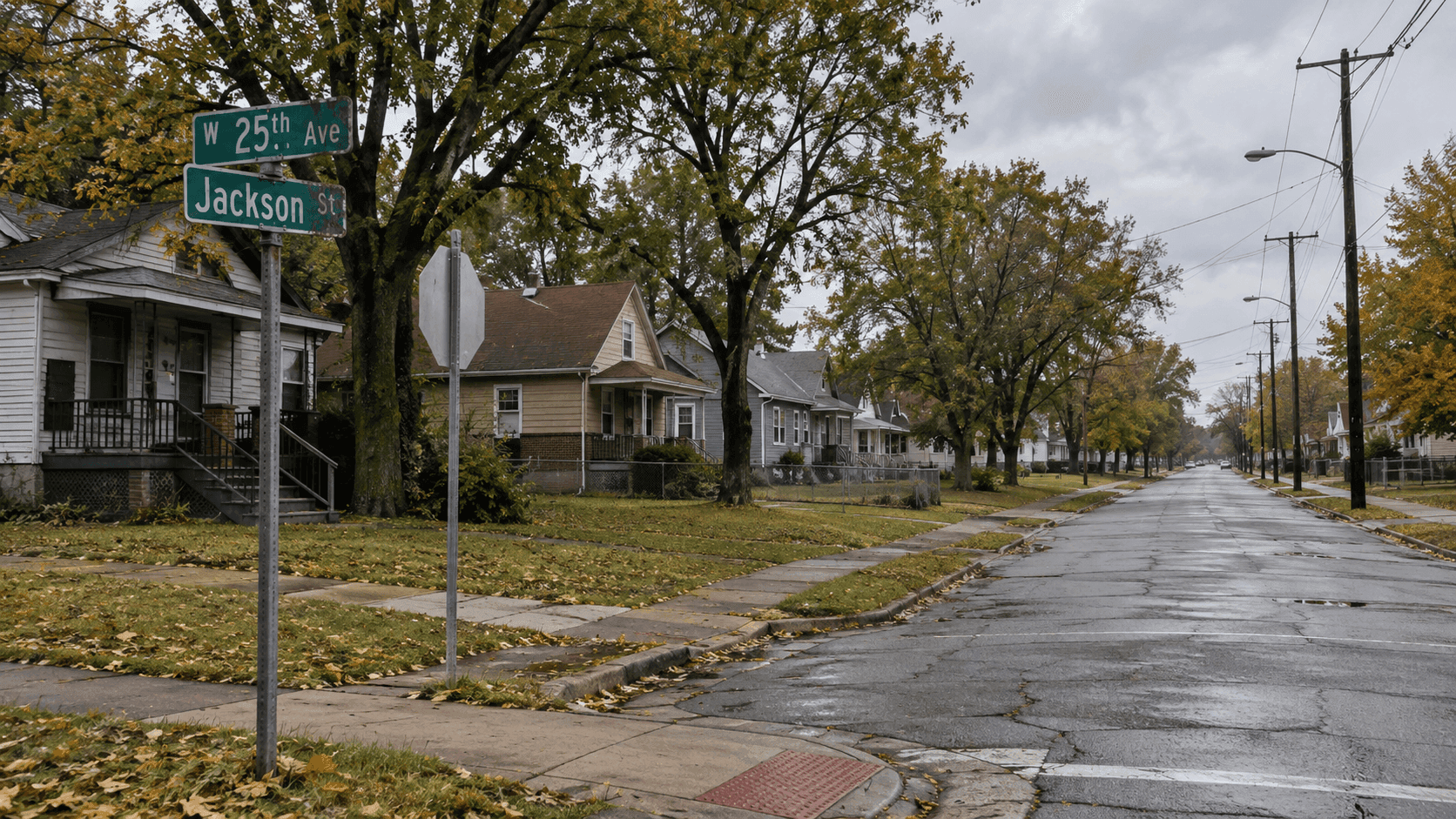 Residential streets near 37th Avenue and Madison Street in Gary, Lake County, where a rideshare driver was reportedly hurt.