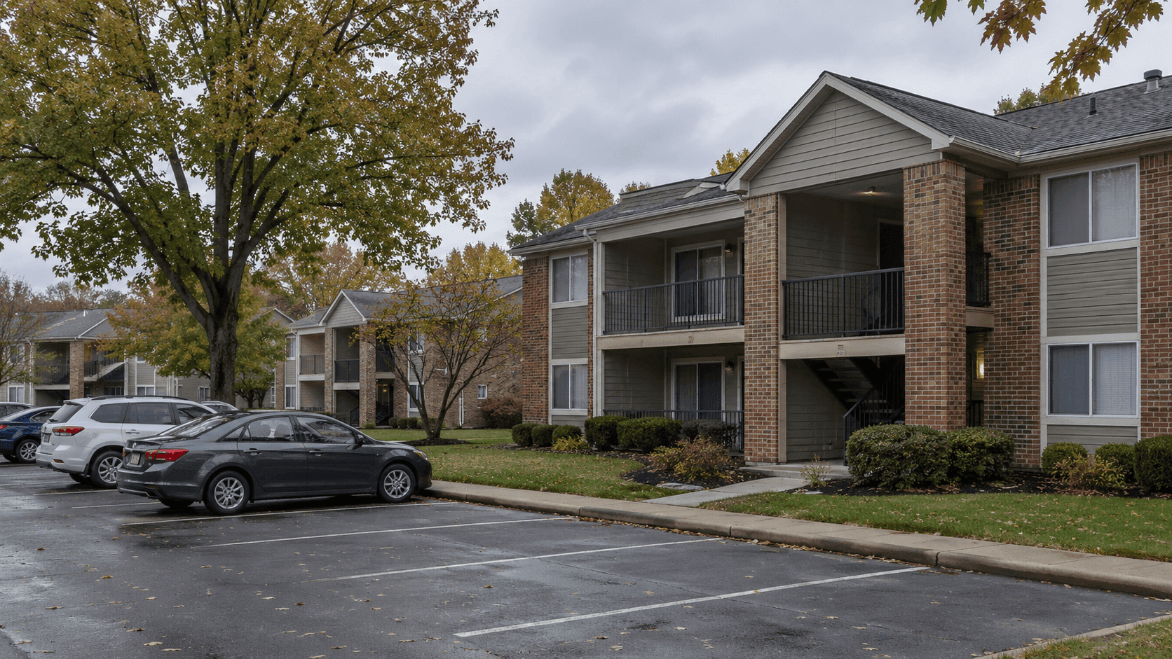 Apartment complex exterior in Indianapolis, Marion County, representing the setting of the fatal Bunker Hill Drive shooting investigation.