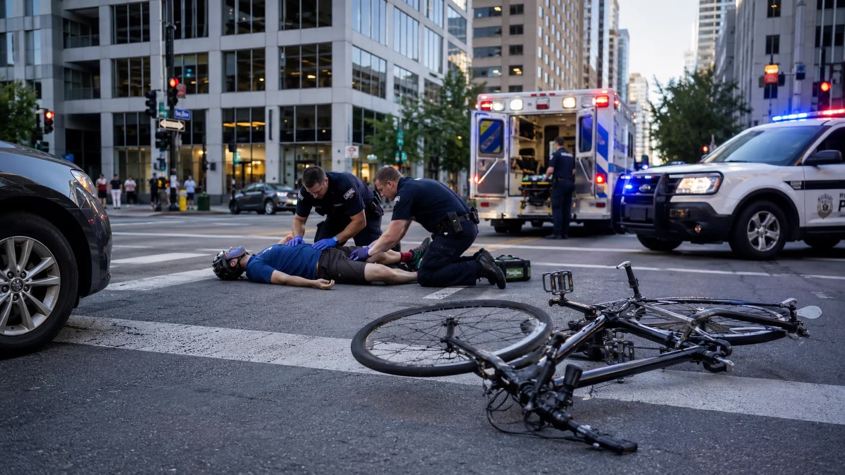 Fort Wayne bicycle accidents scene