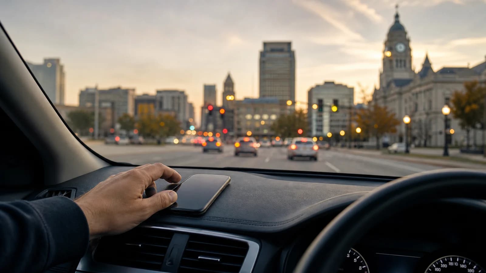 Fort Wayne distracted driving accidents scene