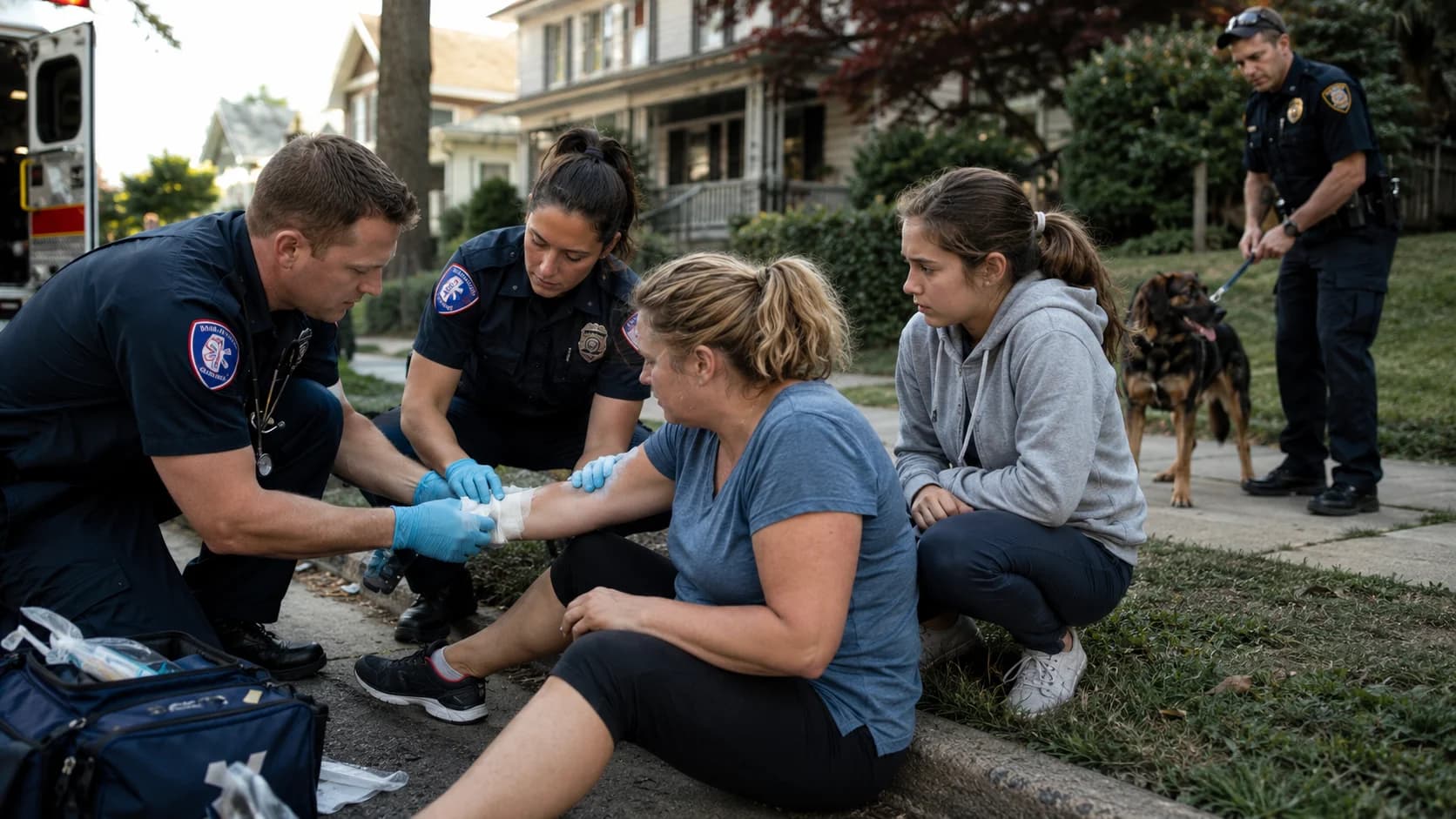 Fort Wayne dog bite injuries scene
