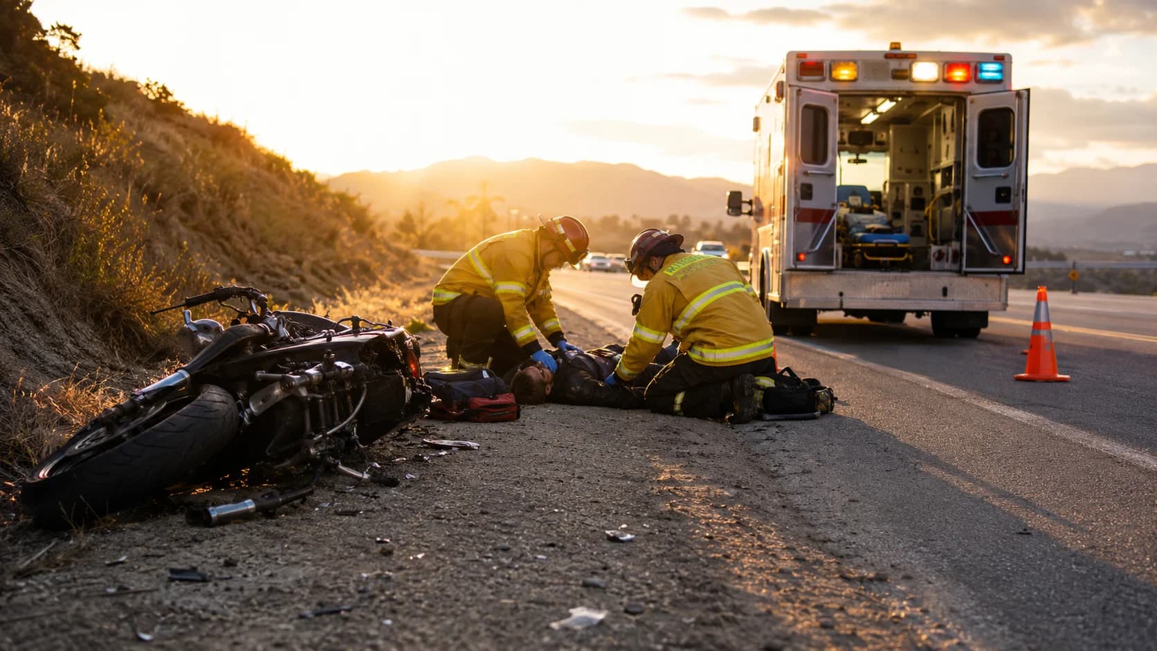 Fort Wayne motorcycle accidents scene