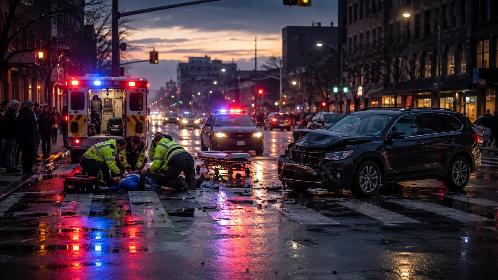 Fort Wayne pedestrian accidents scene