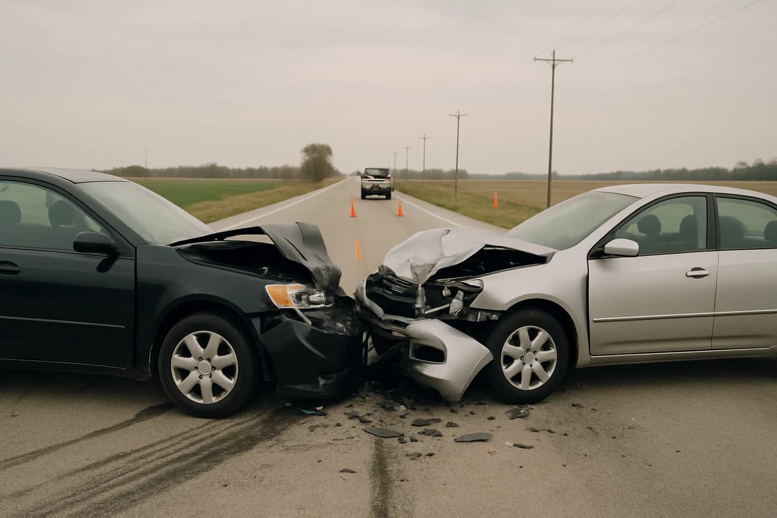Fort Wayne head-on collisions scene