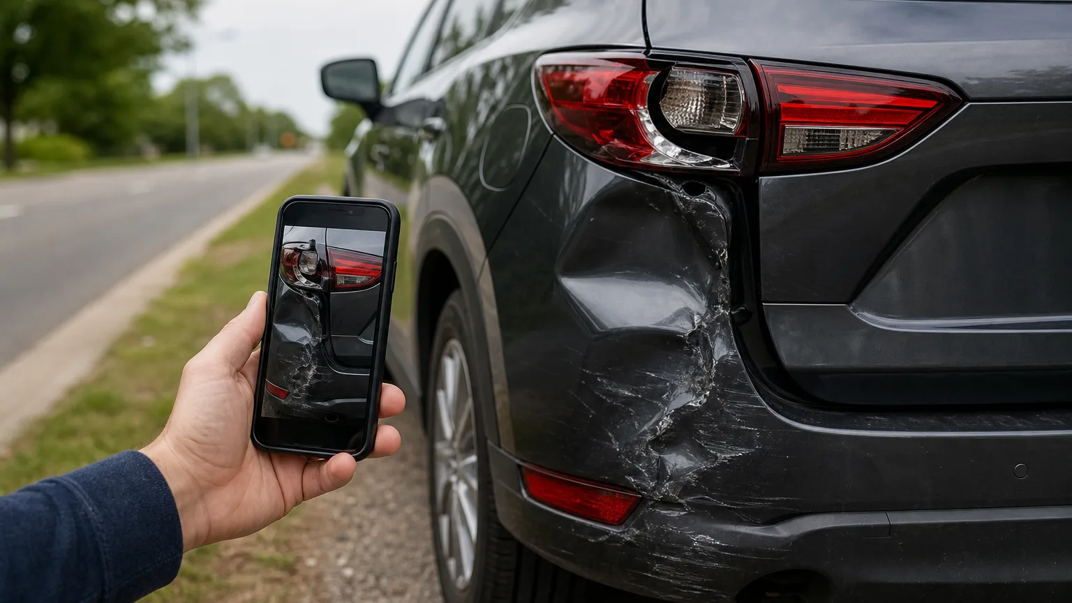 Allen County injury crash scene with vehicles moved safely from traffic