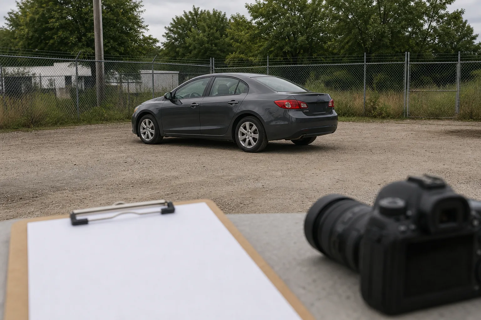 Car photographed at a northeast Indiana storage lot