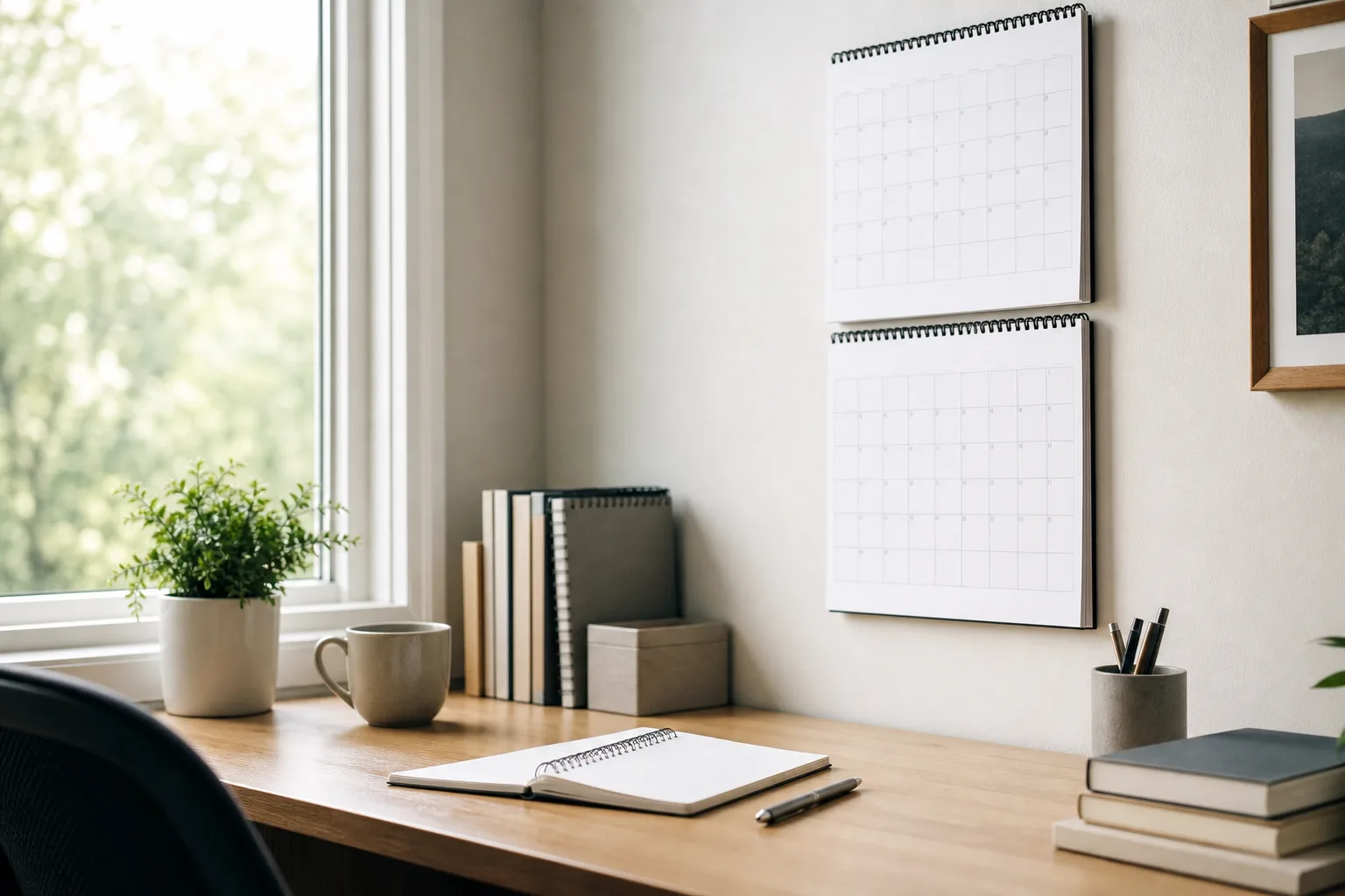 A calendar and notepad on a desk representing the two-year Indiana injury filing deadline