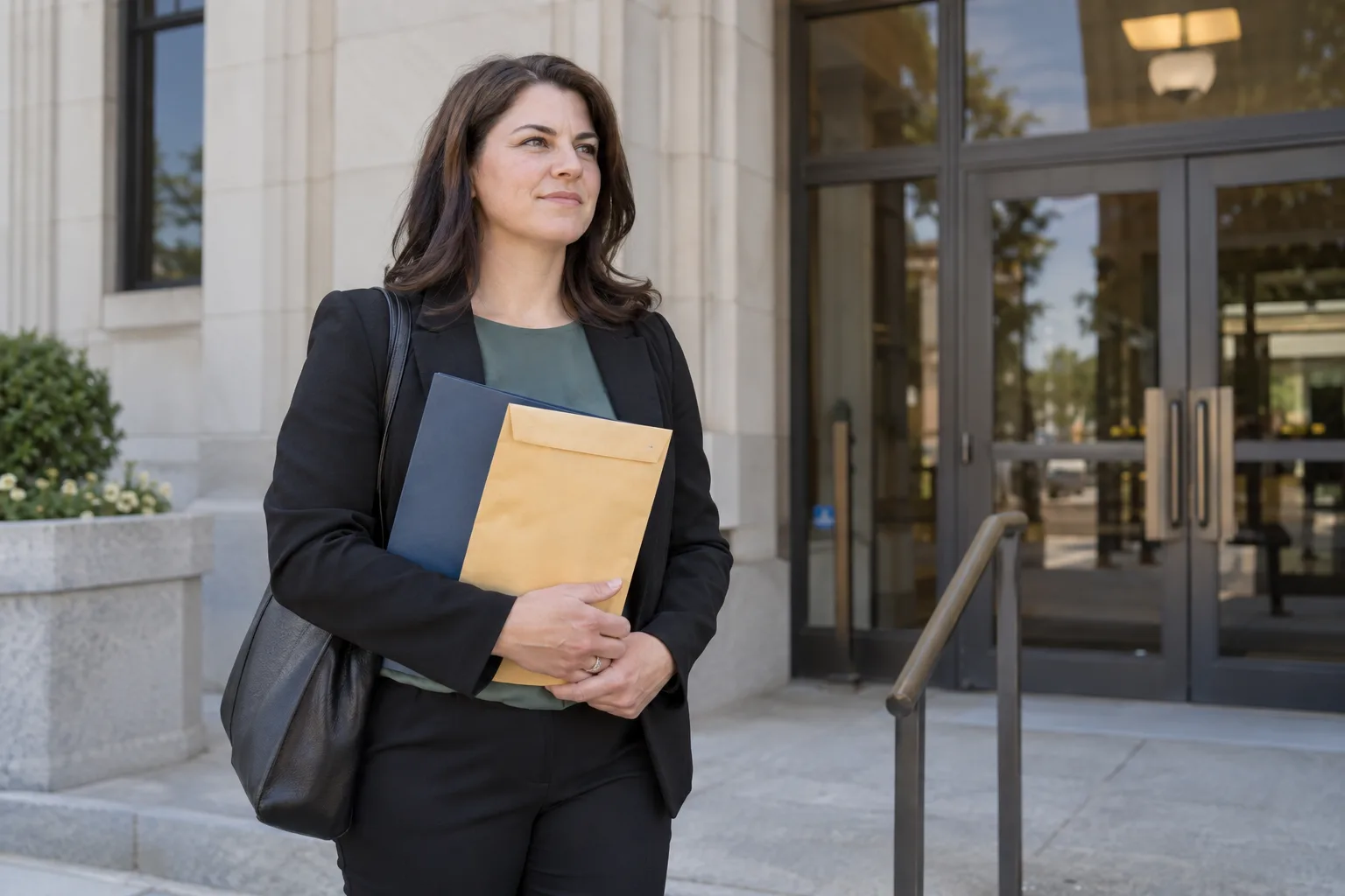 An Indiana worker carrying documents for a workers’ compensation dispute