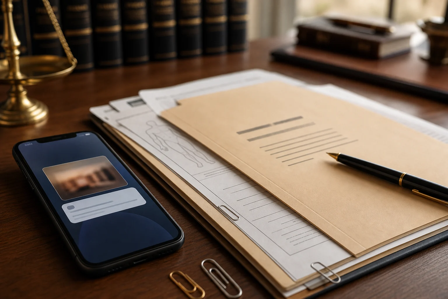 A tagged photo notification that could affect an injury claim.