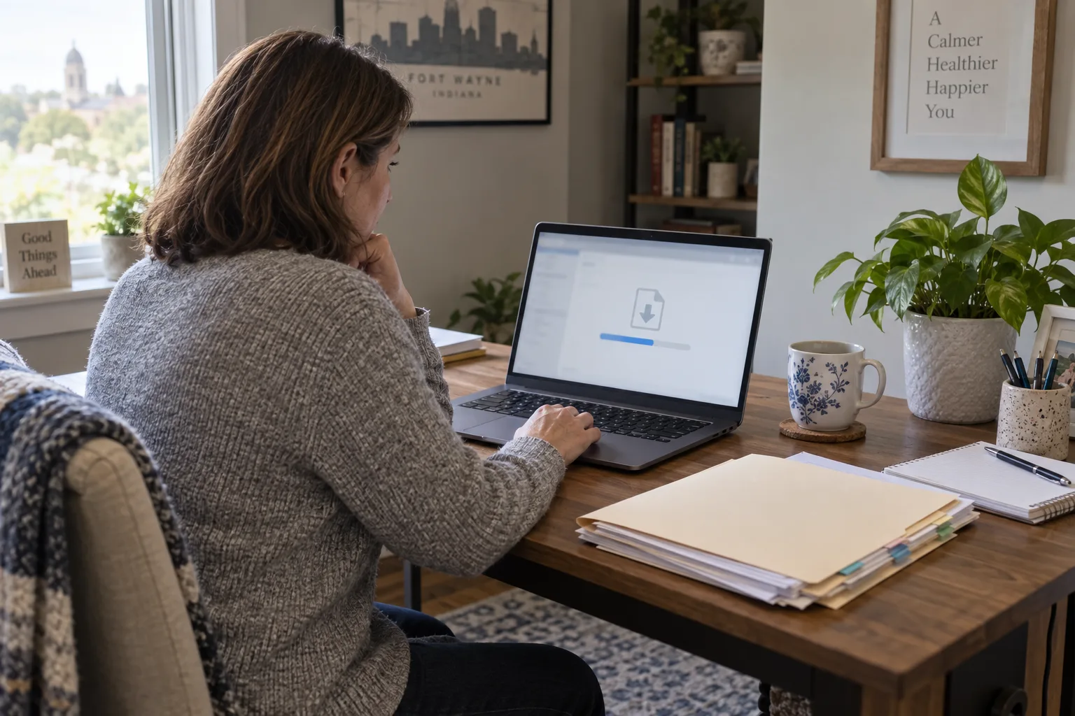 Patient obtaining a personal copy of medical records online