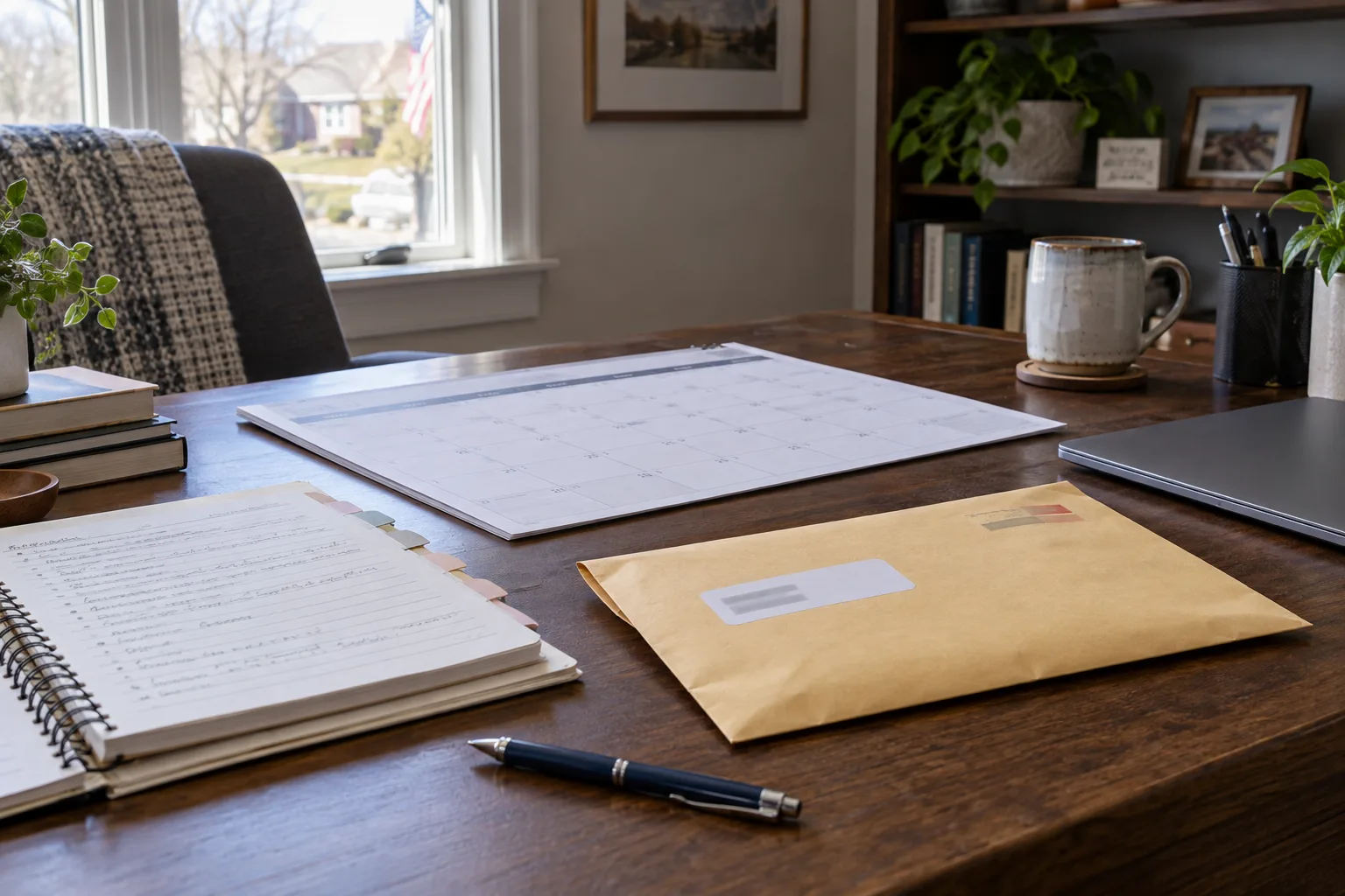 Incident notes and medical records organized on a desk