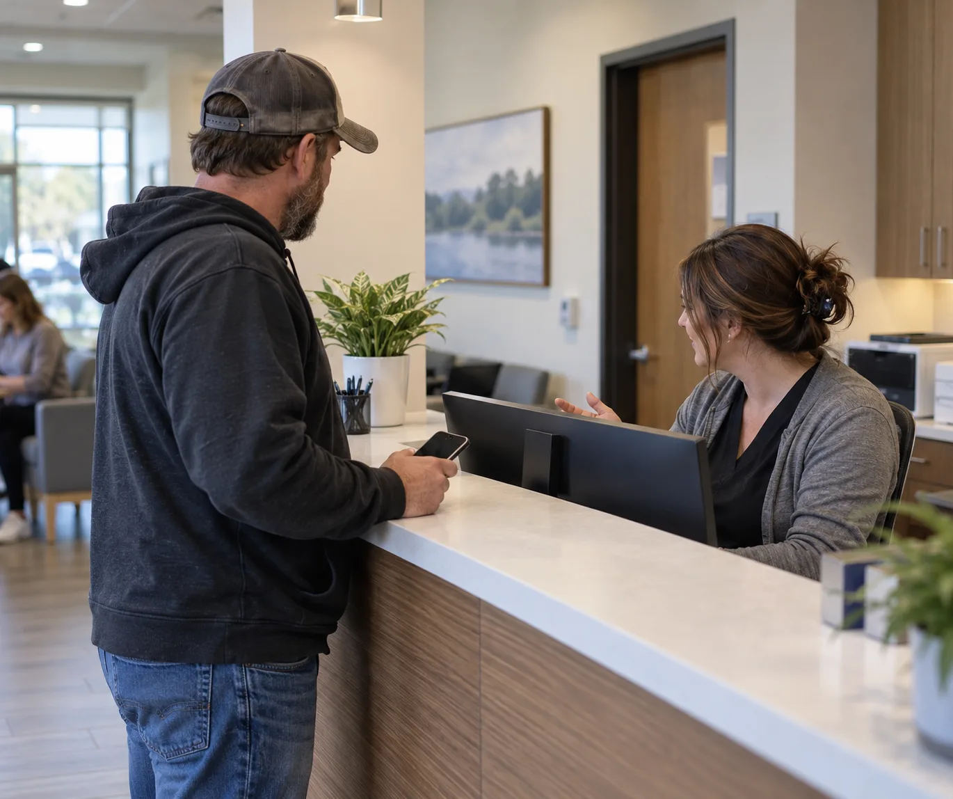 Patient asking a Fort Wayne clinic about its recording policy before an appointment