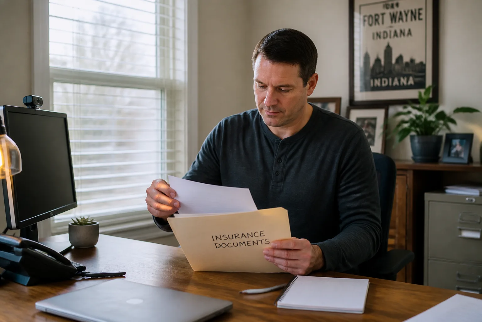 Driver preserving copies of insurance correspondence in a claim folder