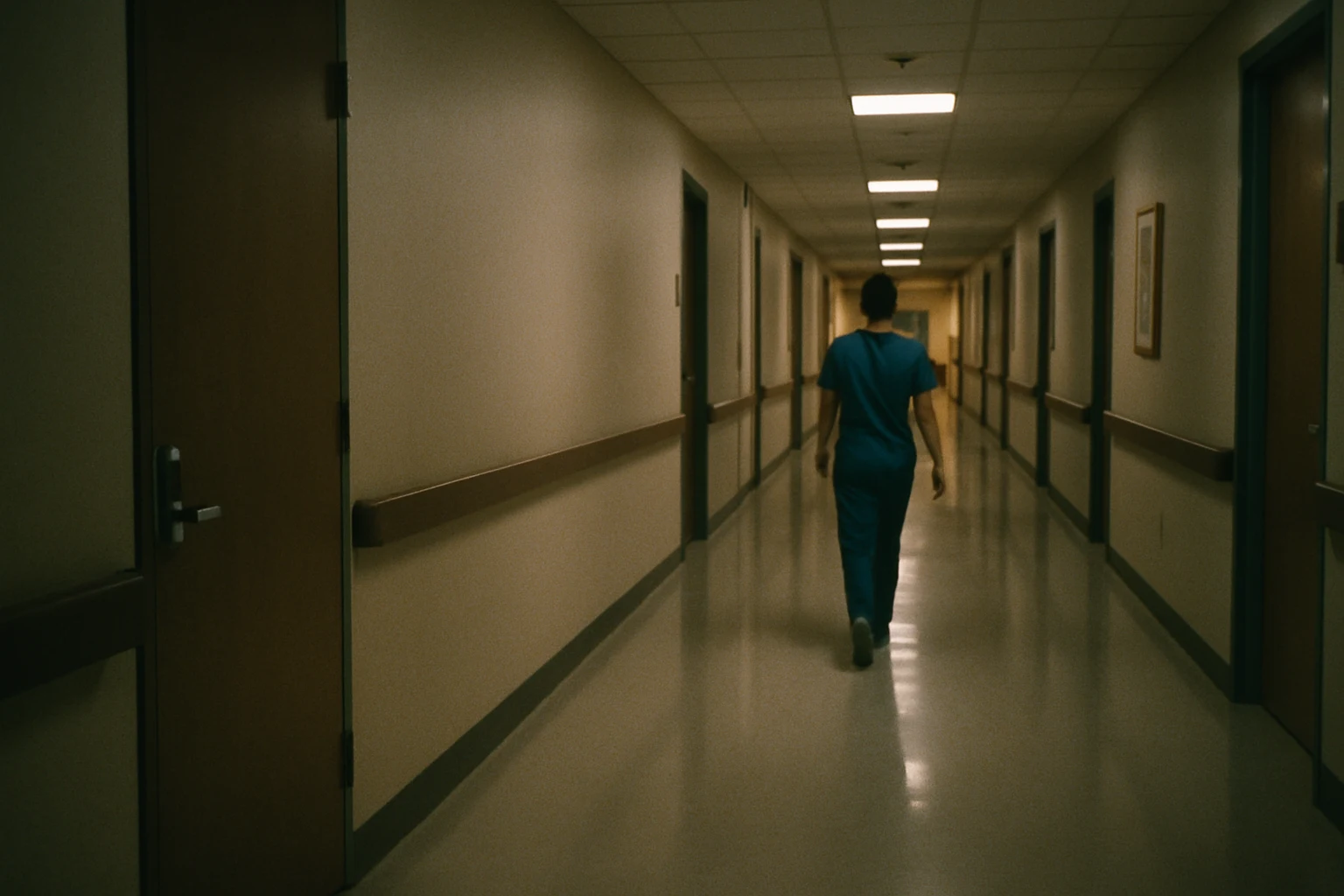 A quiet hospital corridor at Parkview Regional in Fort Wayne where neurosurgical care is delivered