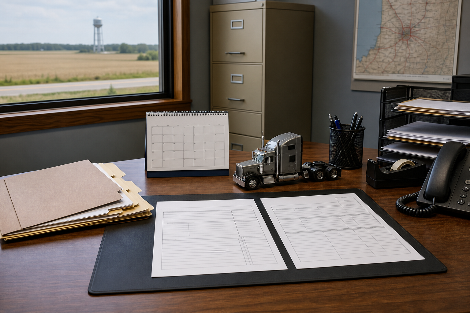 Trucking office driver qualification records and employment file evidence