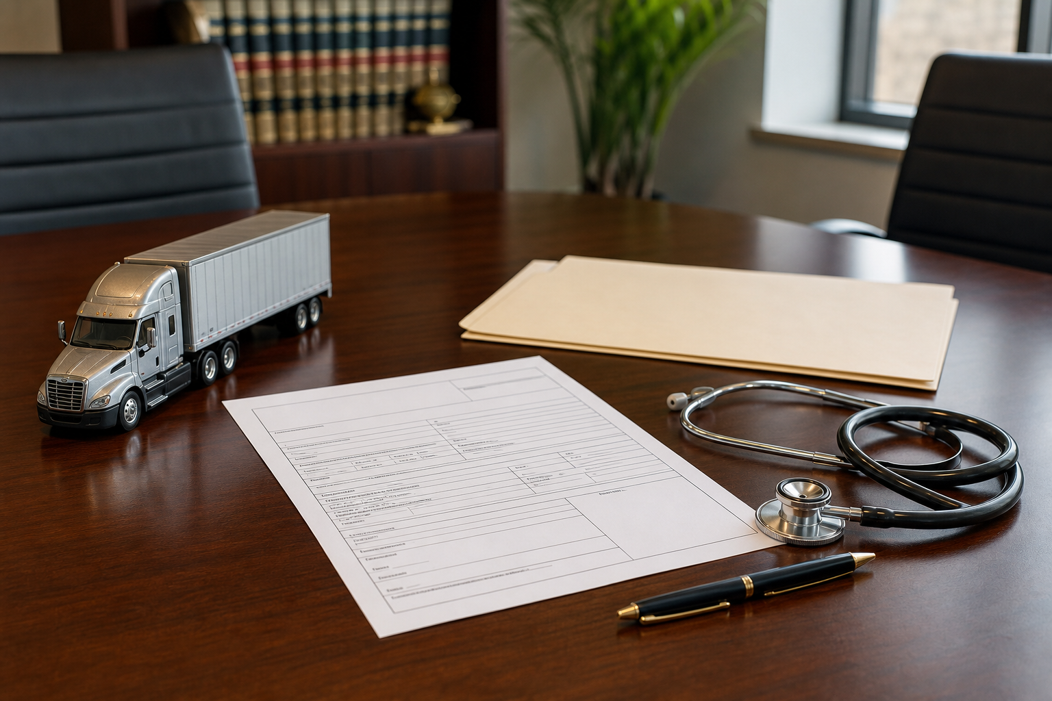 Commercial driver medical certification evidence for Indiana truck accident case