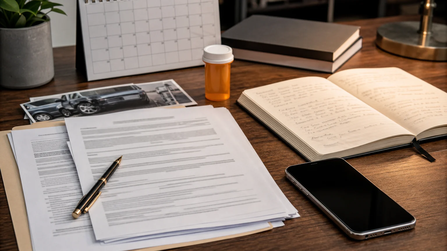 Documentation for a claim after an Indiana car accident.