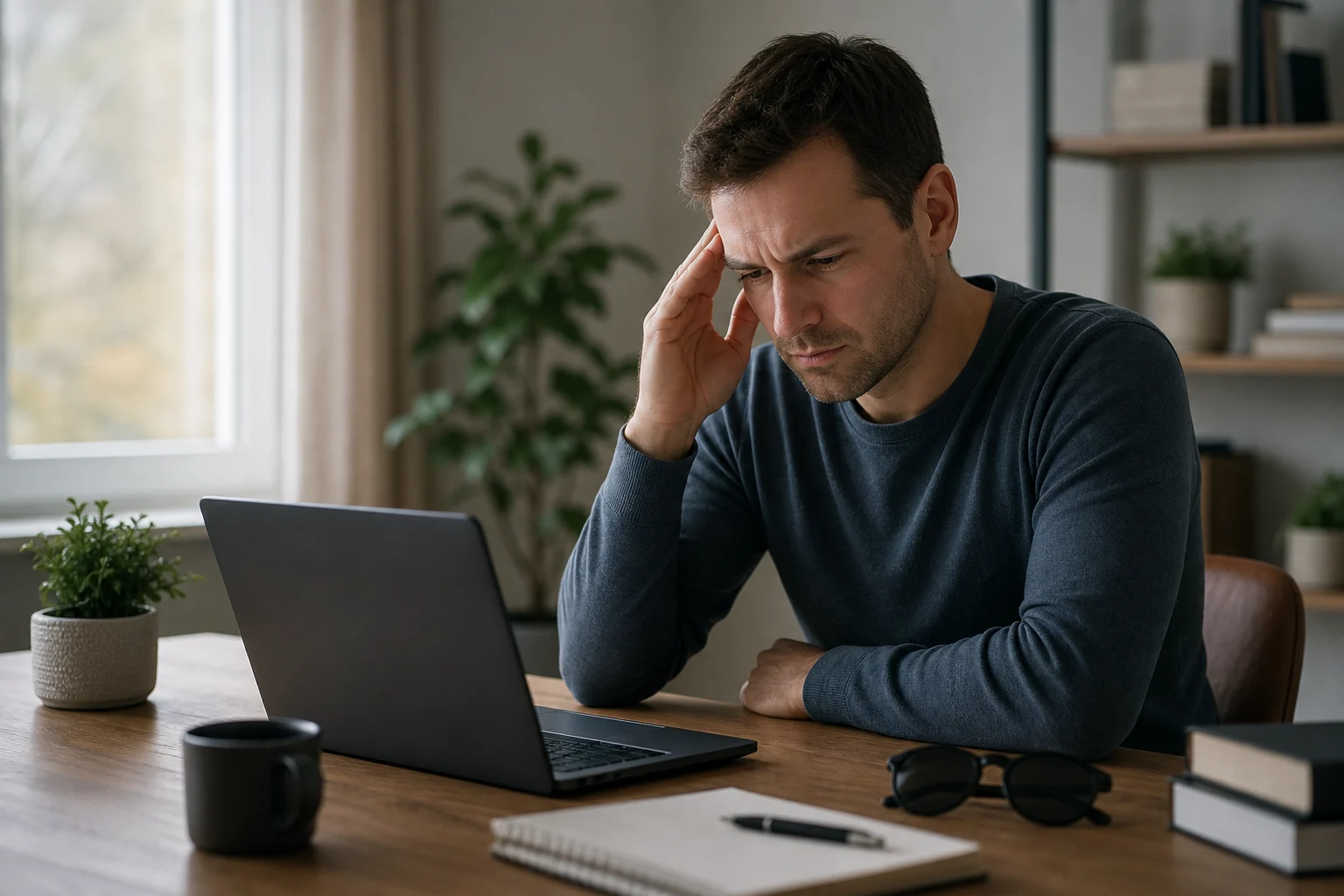 Light sensitivity and concentration problems after a car accident concussion.