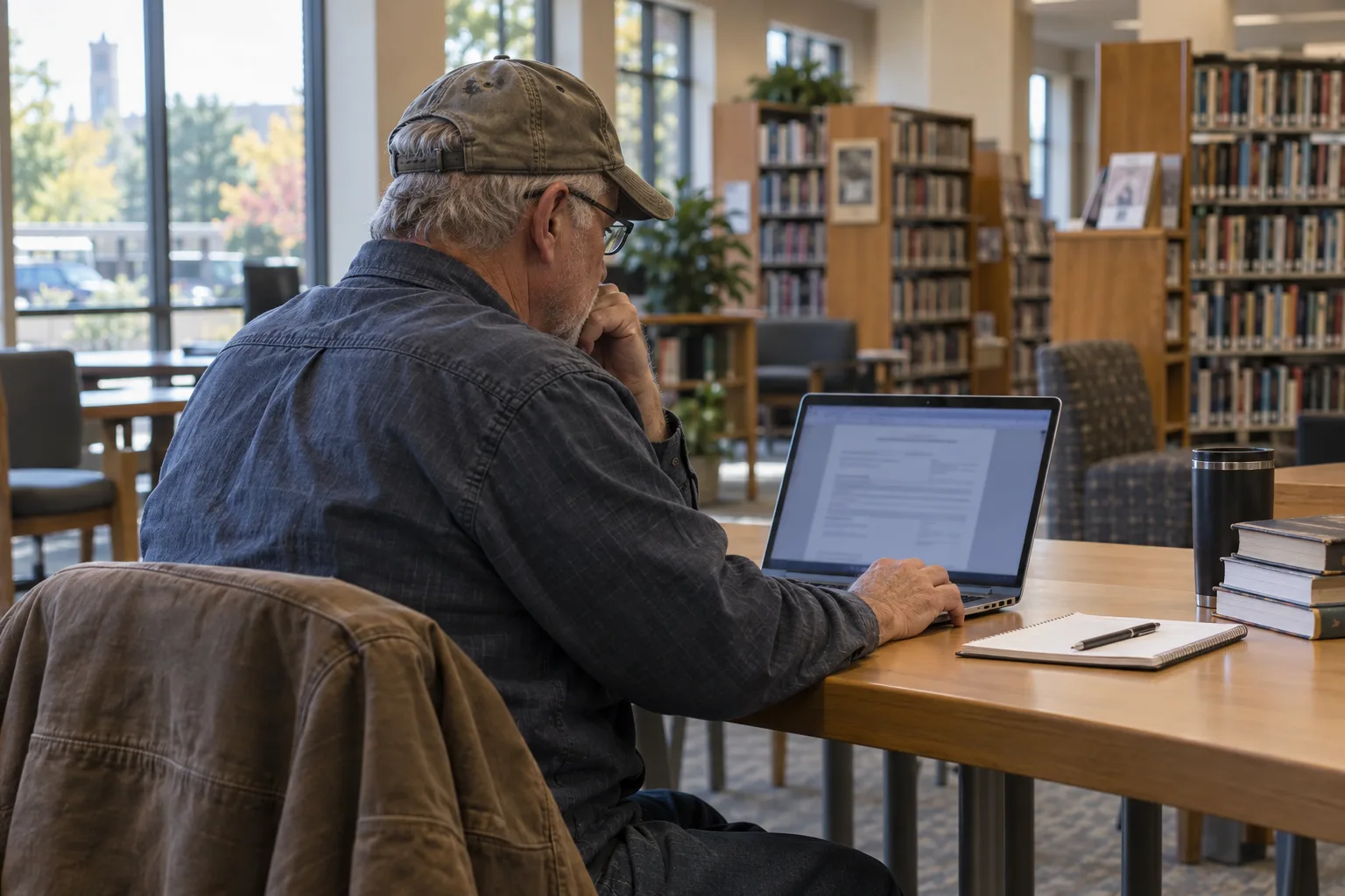 Indiana worker reviewing a workers’ compensation termination form online