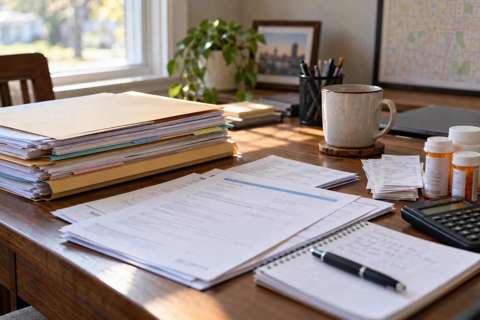 Organized records for documenting emotional harm after an accident