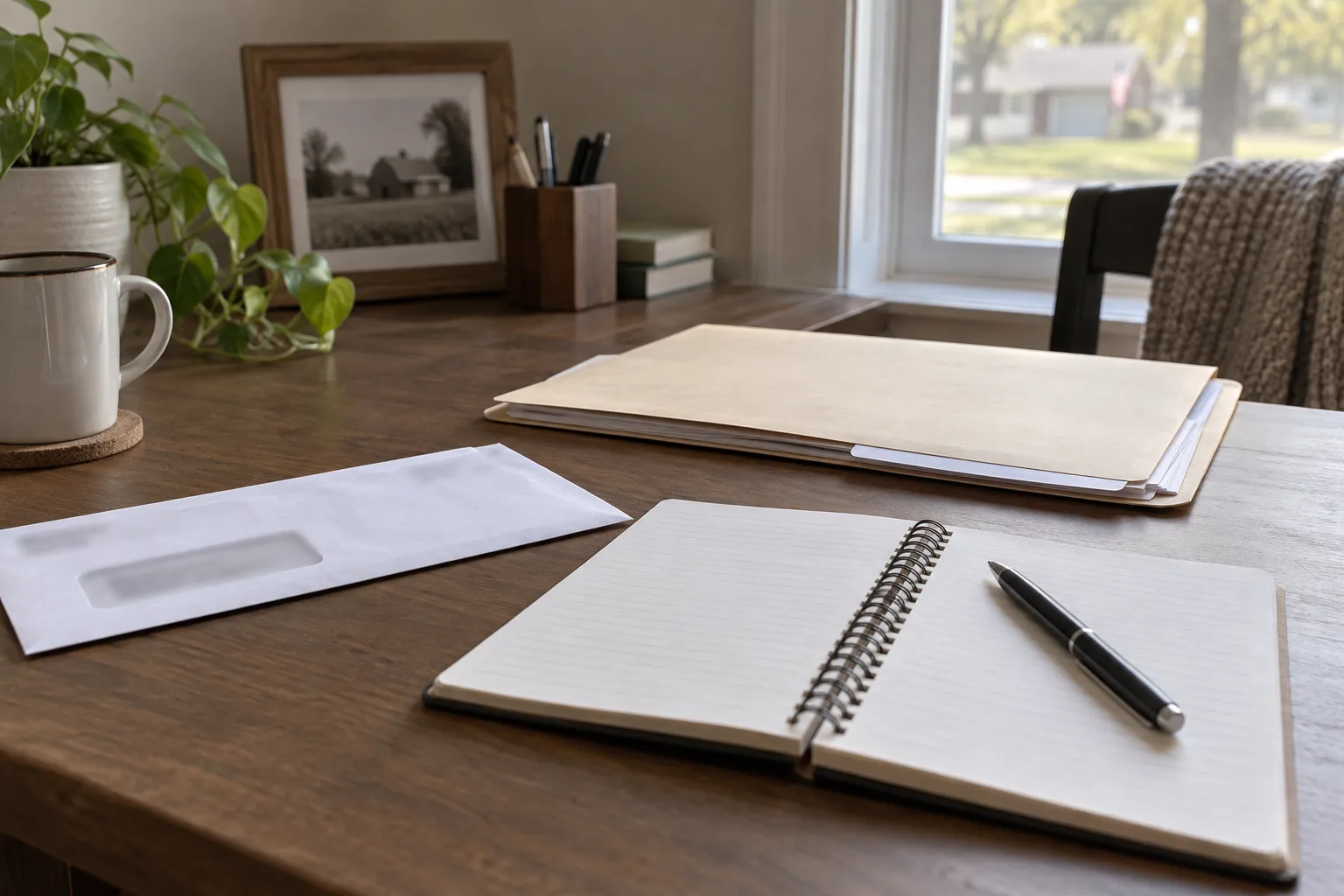 Medical billing records arranged beside a workers’ compensation folder