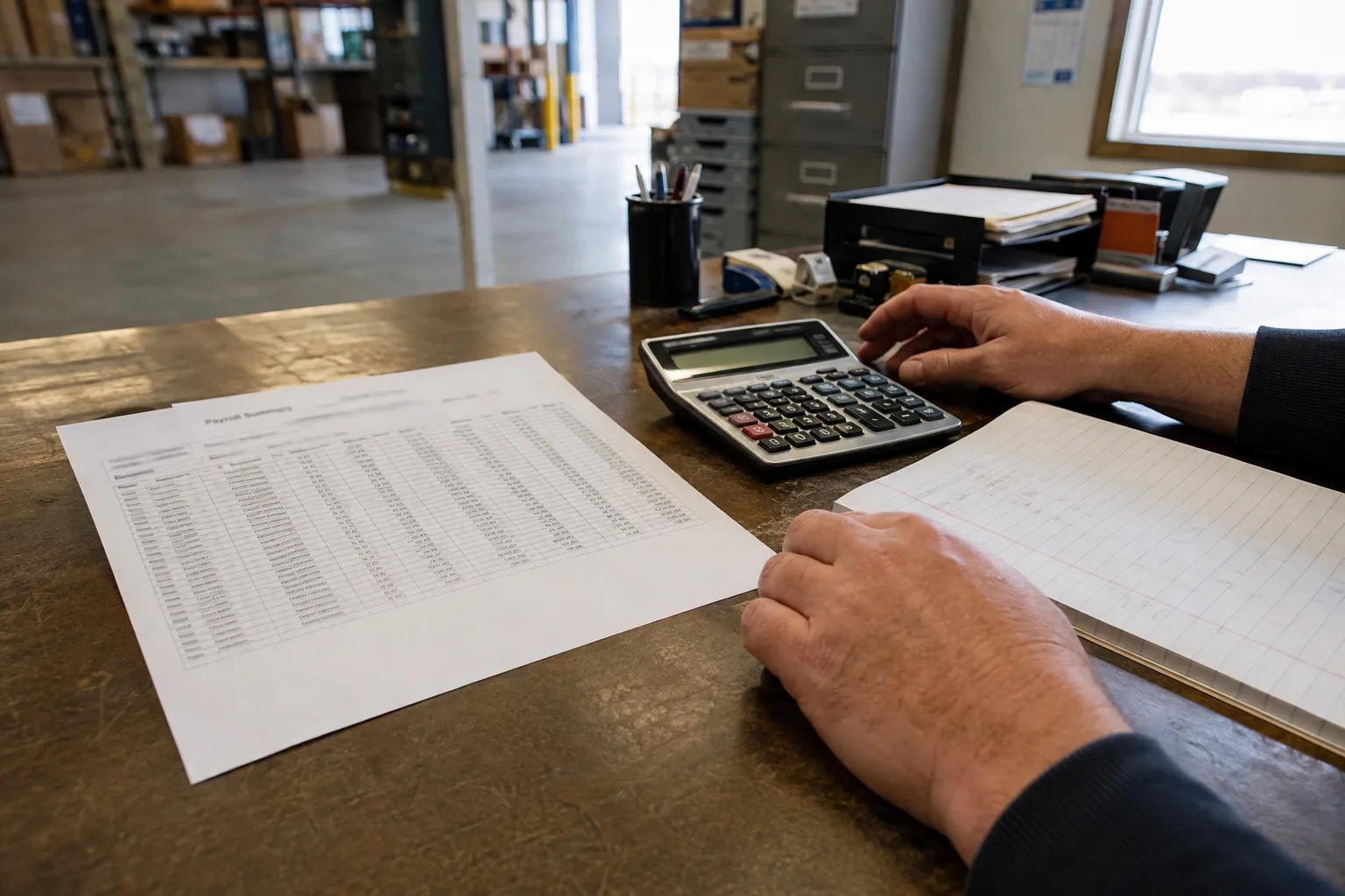 Payroll summary and calculator used to review average weekly wage