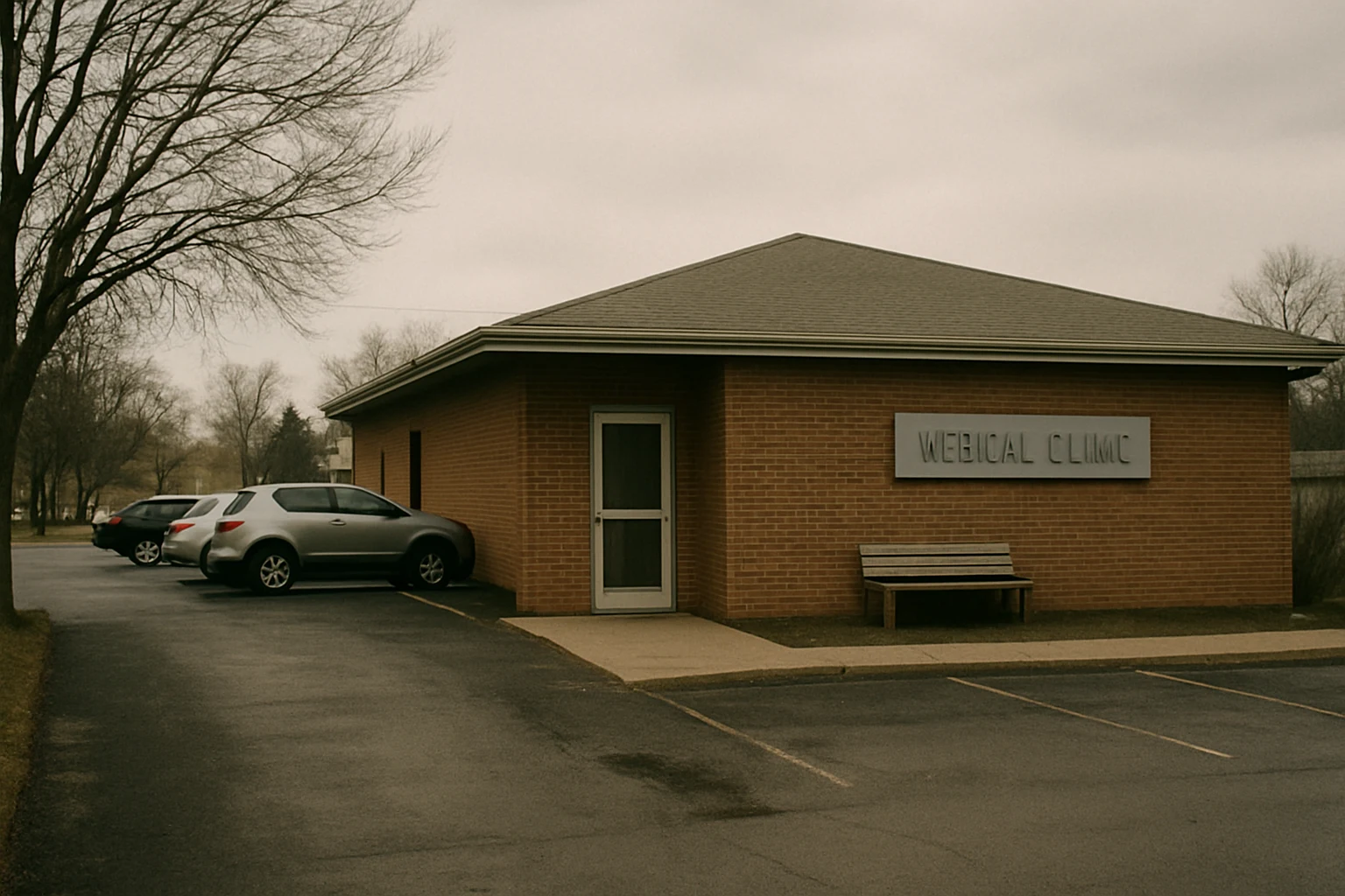 Exterior of a small medical clinic on a Fort Wayne side street where shoulder injury patients are evaluated