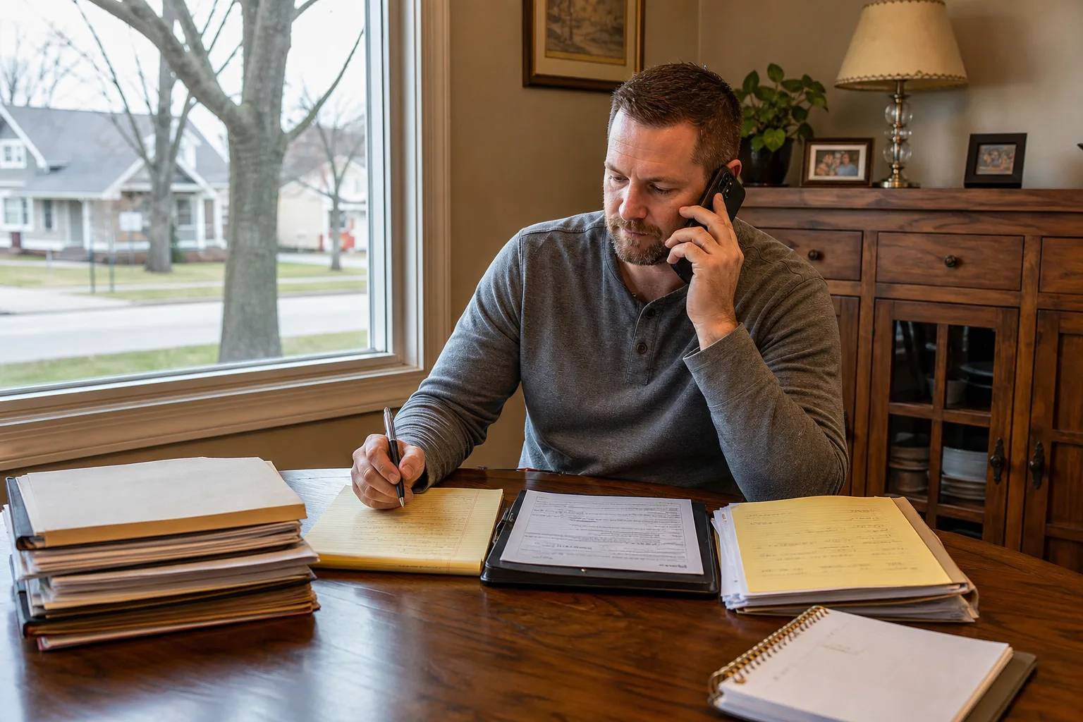 Indiana worker discussing a classification question by phone