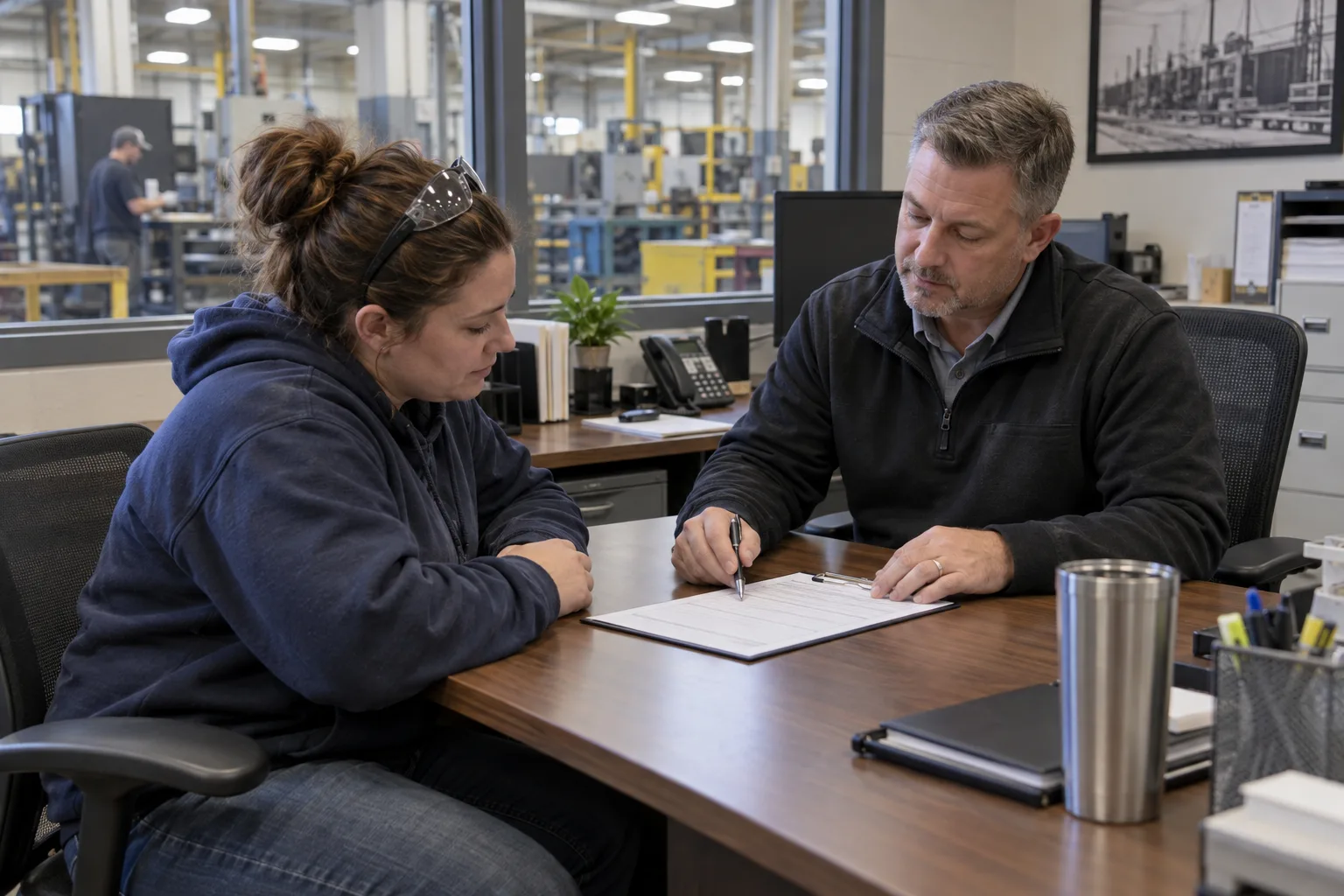 Employee reporting a company-event injury to a supervisor