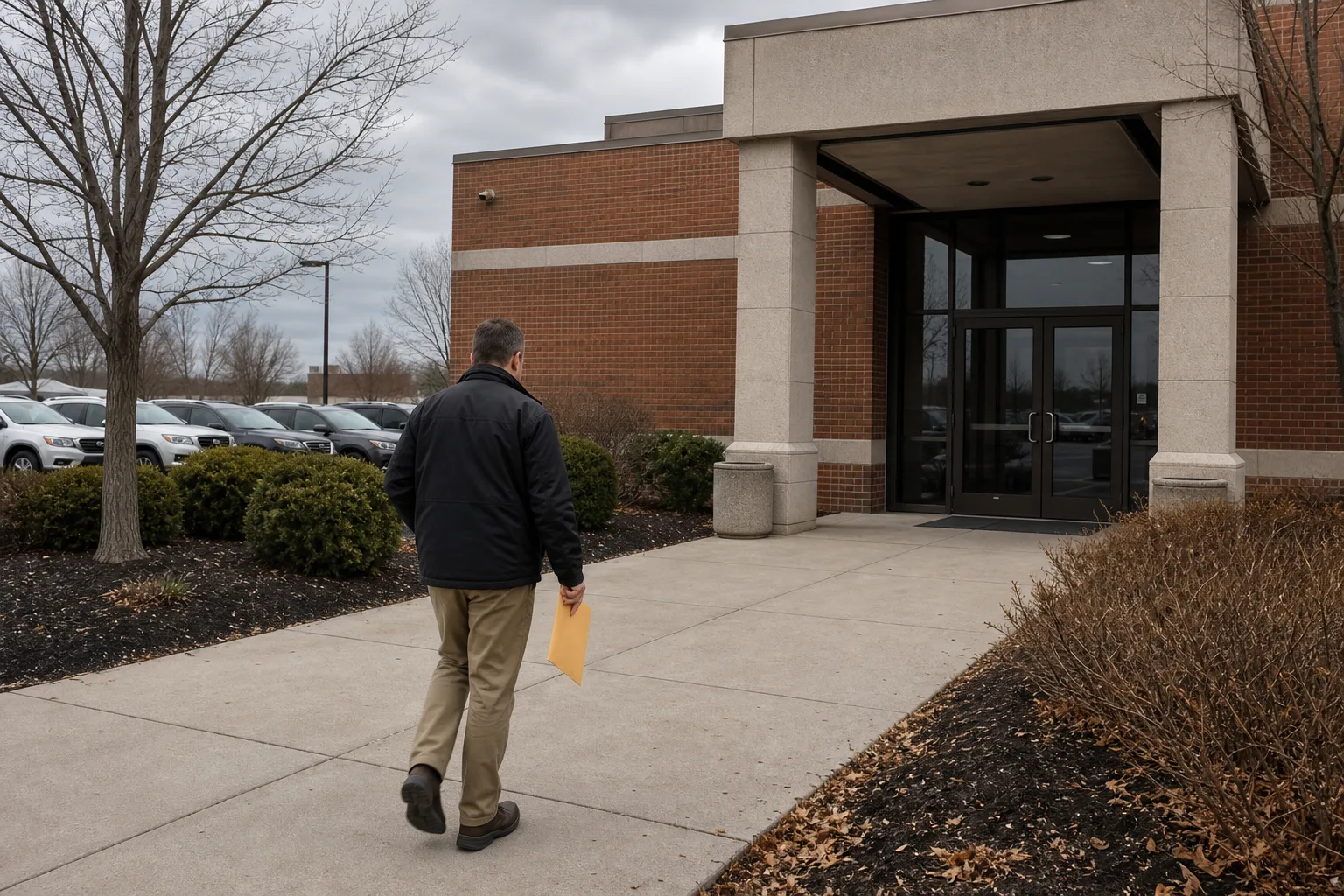 A person carrying records toward an Indiana public-safety building