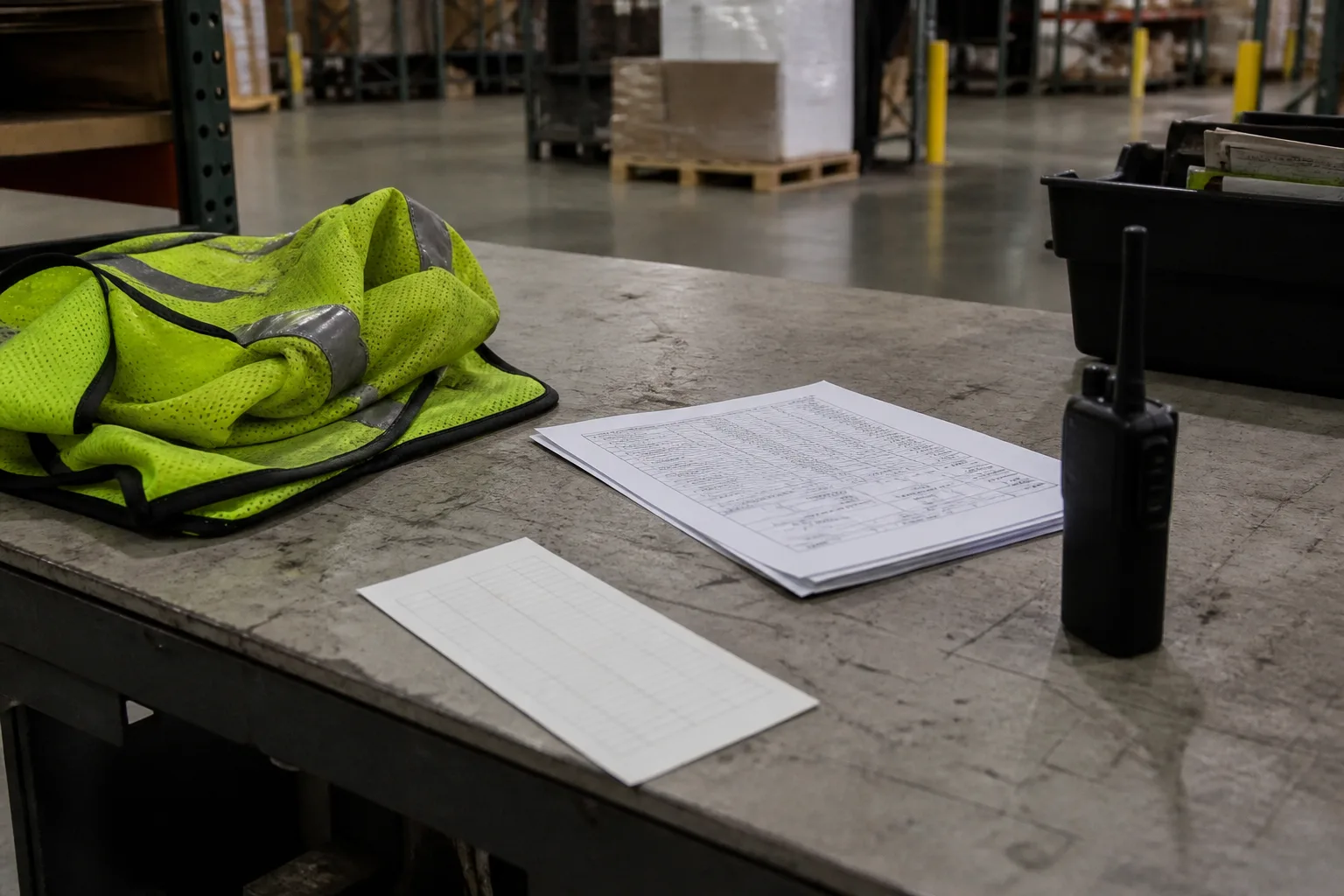 Work assignment records at a Fort Wayne warehouse station